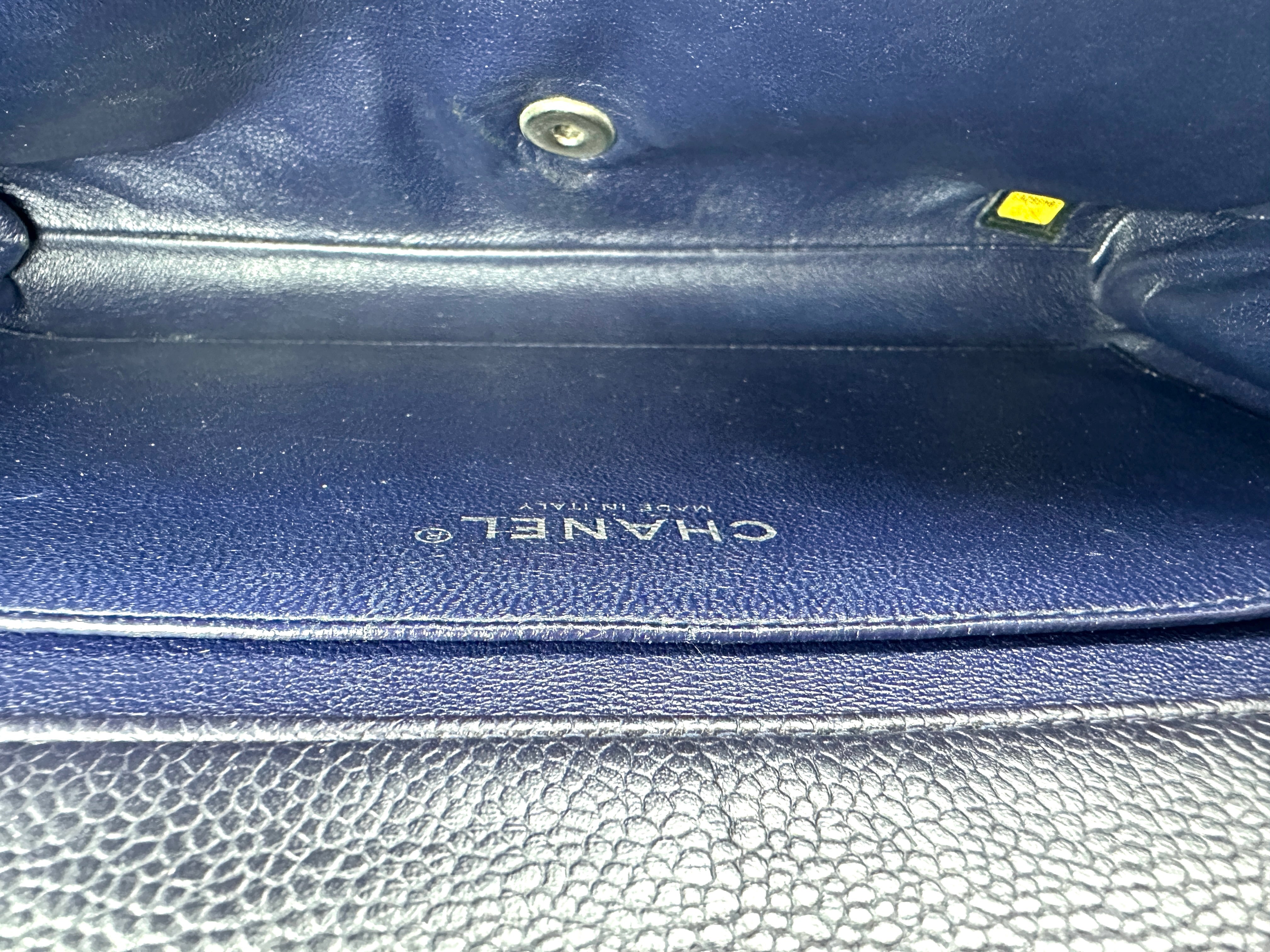 Chanel Classic Navy Quilted Leather Shoulder Bag CC2475
