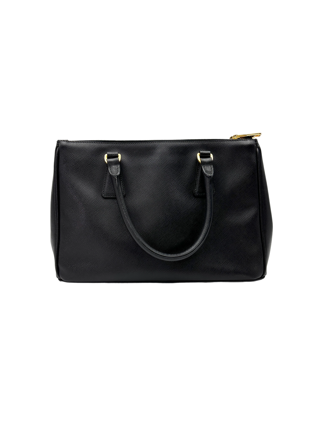 Prada Galleria Black Saffiano Leather Handle Bag PR539