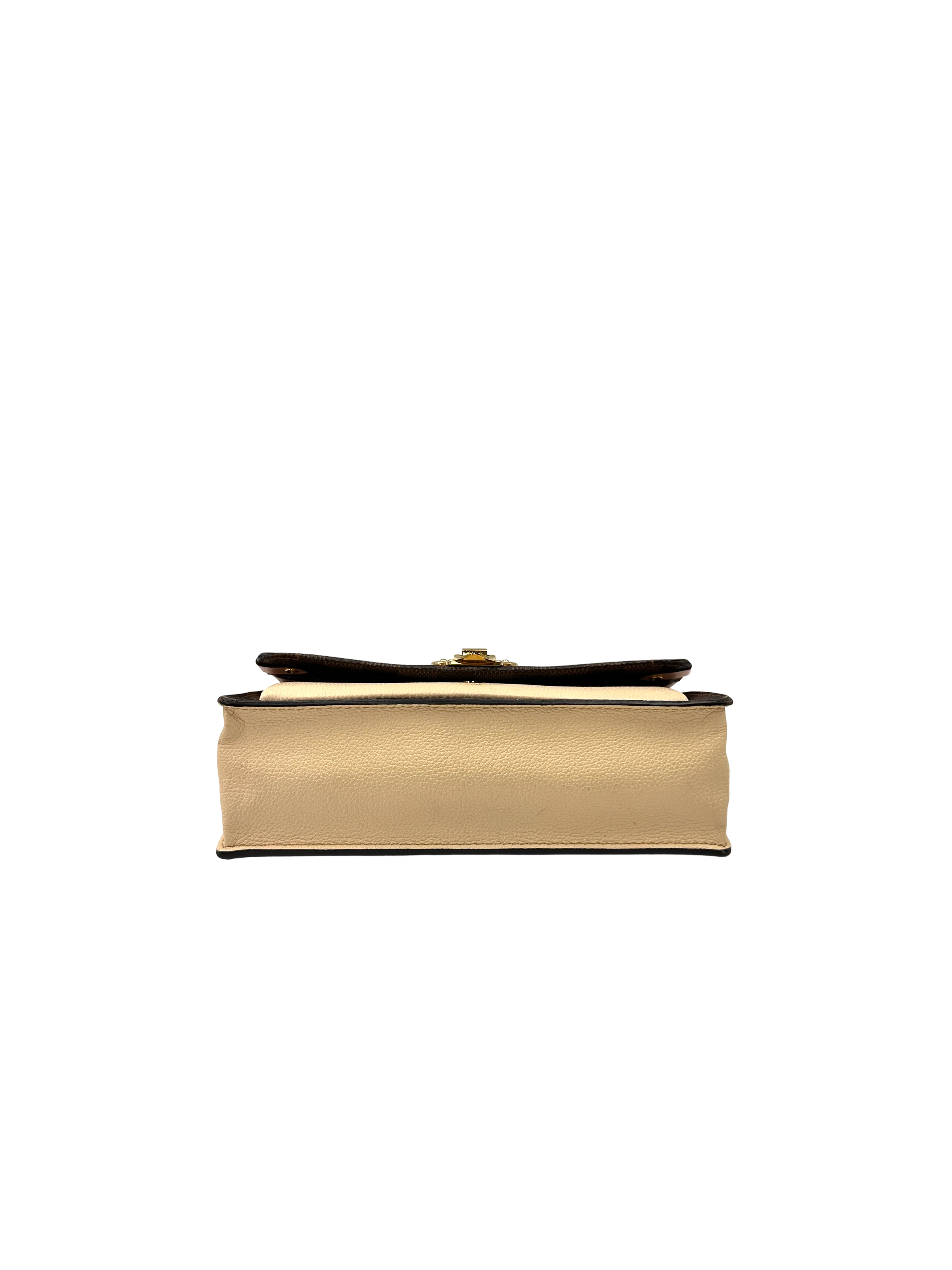 Louis Vuitton Vivan Monogram Canvas & Beige Leather Shoulder Bag LV3248