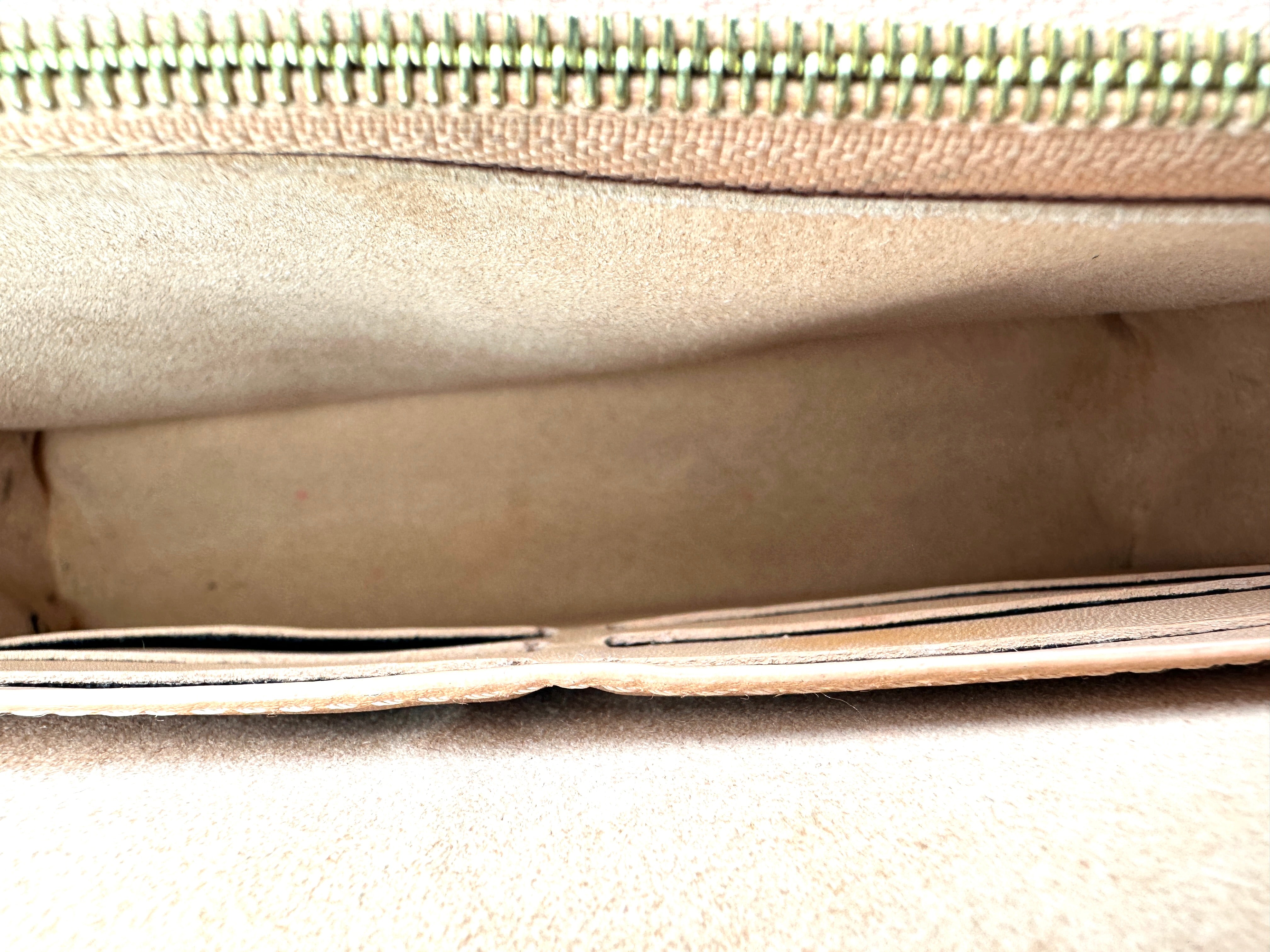 Louis Vuitton Vivan Monogram Canvas & Beige Leather Shoulder Bag LV3248
