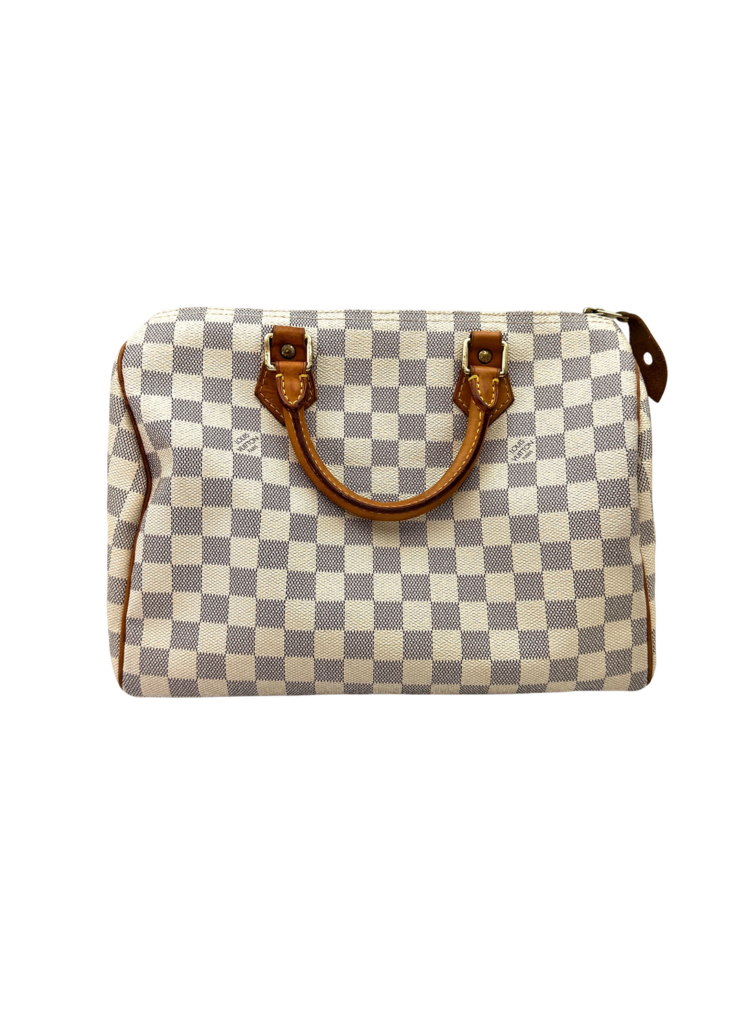 Louis Vuitton Speedy30 White Damier Ebene Handle Bag LV3337