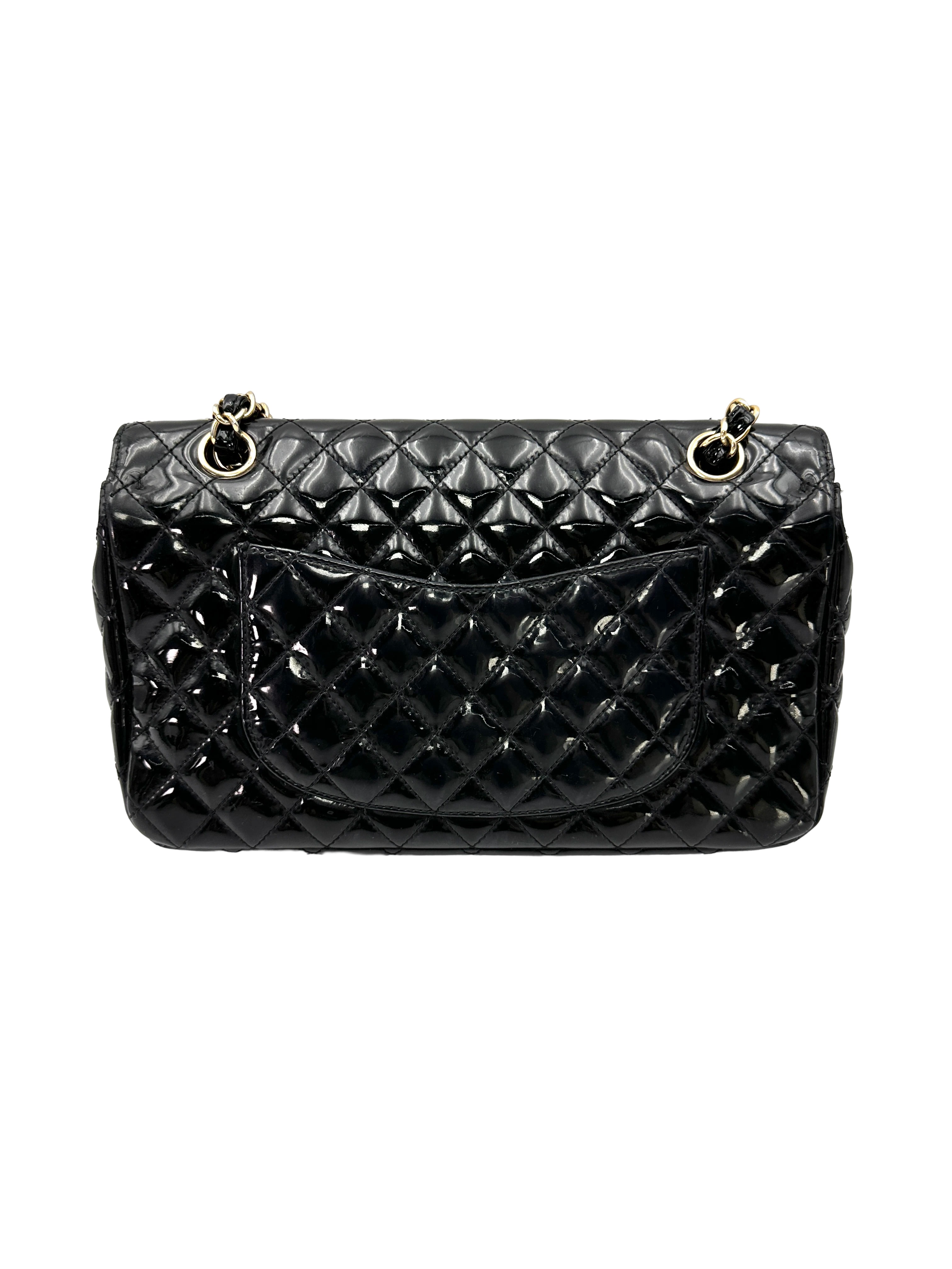 Chanel Classic Flap Black Quilted Leather Shoulder Bag With Gold Buckle(13***18) CC2490