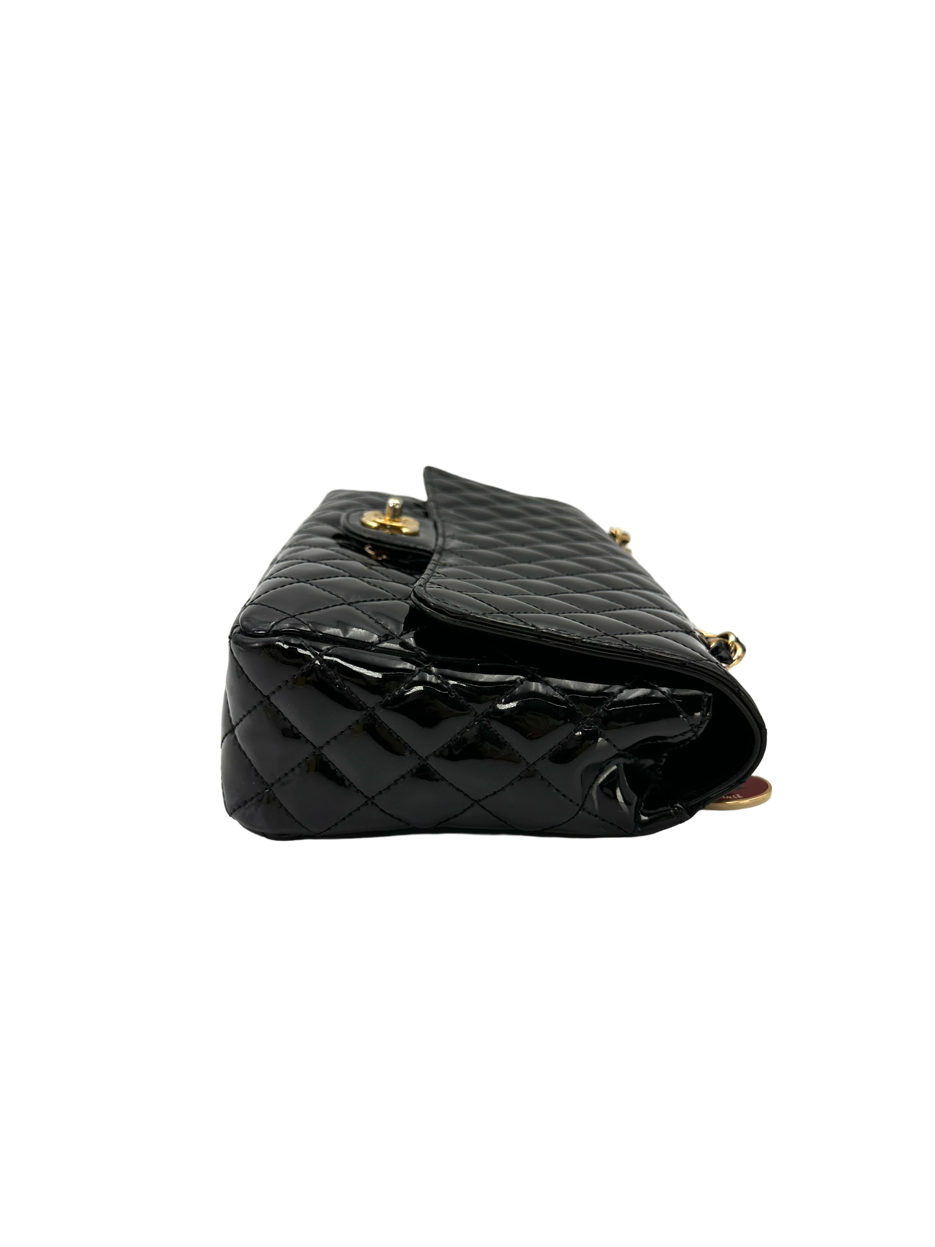 Chanel Classic Flap Black Quilted Leather Shoulder Bag With Gold Buckle(13***18) CC2490