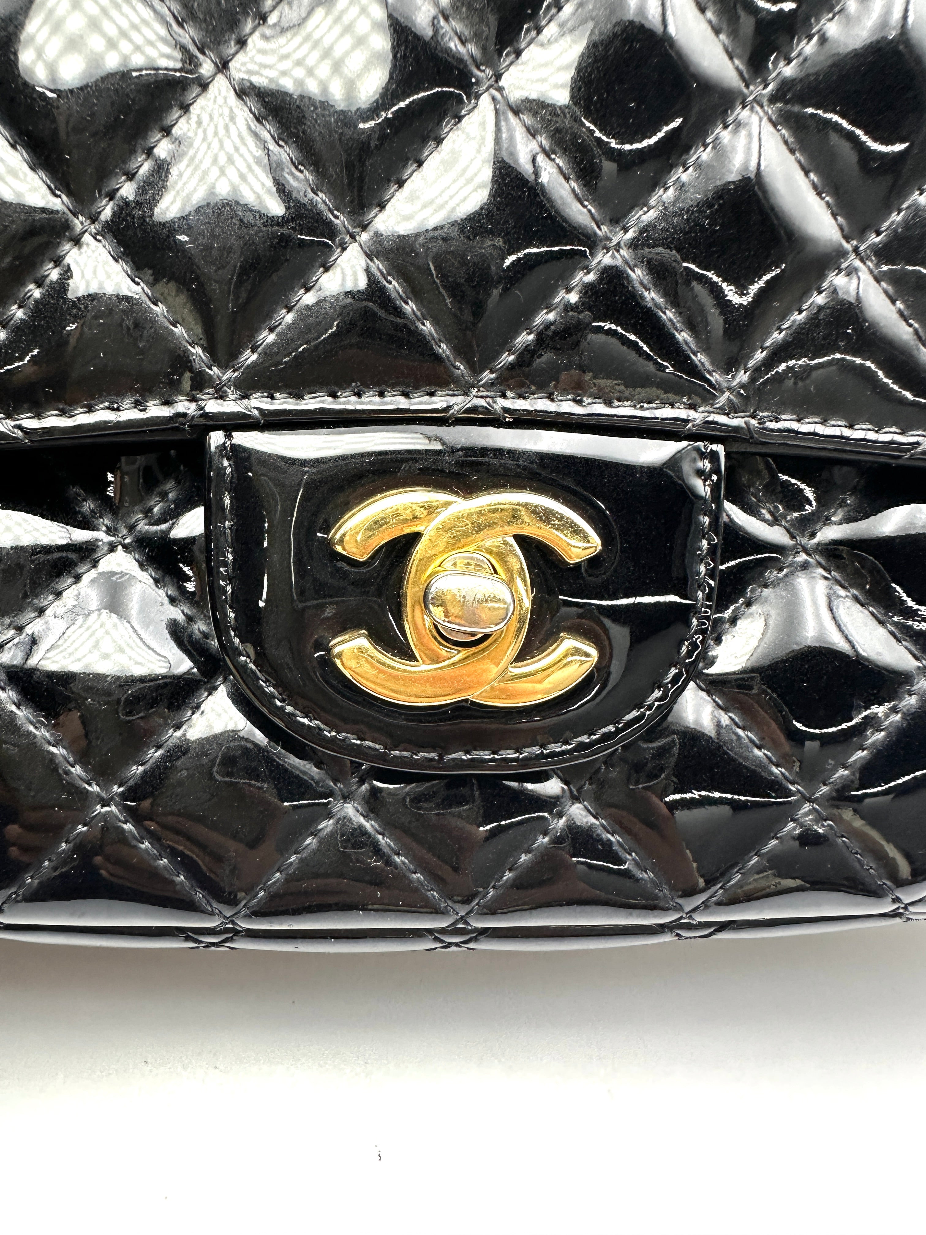 Chanel Classic Flap Black Quilted Leather Shoulder Bag With Gold Buckle(13***18) CC2490