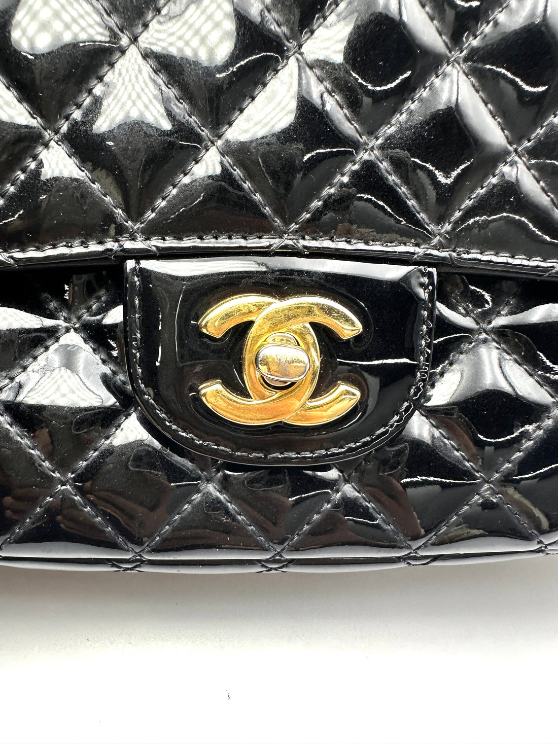 Chanel Classic Flap Black Quilted Leather Shoulder Bag With Gold Buckle(13***18) CC2490