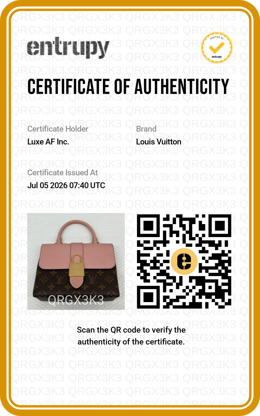 Louis Vuitton Locky BB Monogram Canvas & Pink Leather Handle Bag LV3243