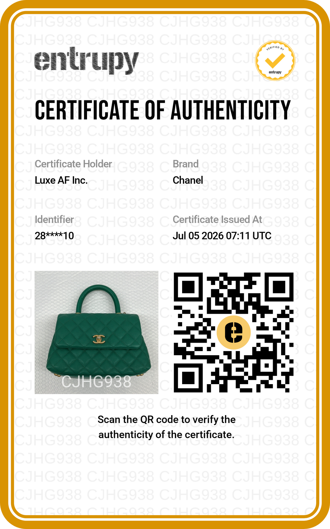 Chanel CoCo Handle Green Quilted Leather Small Size Shoulder Bag(28***10) CC2470