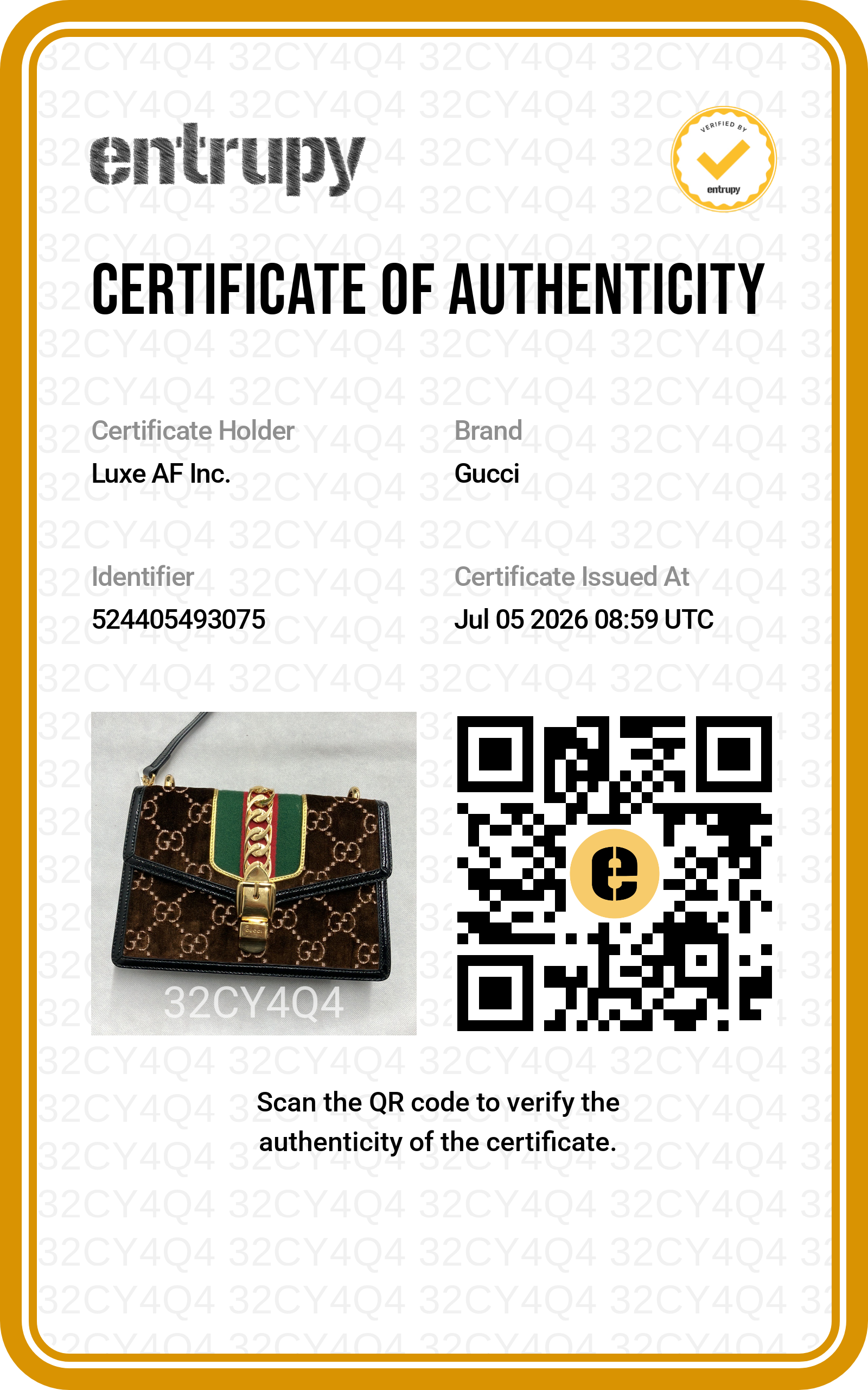 Gucci Sylvie Brown Velvet Shoulder Bag GG1377