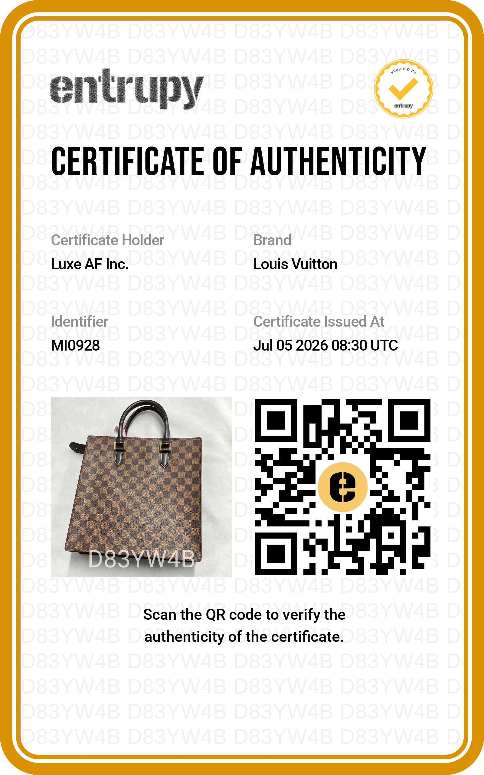Louis Vuitton Damier Ebene Venice Tote Handle Bag LV3245