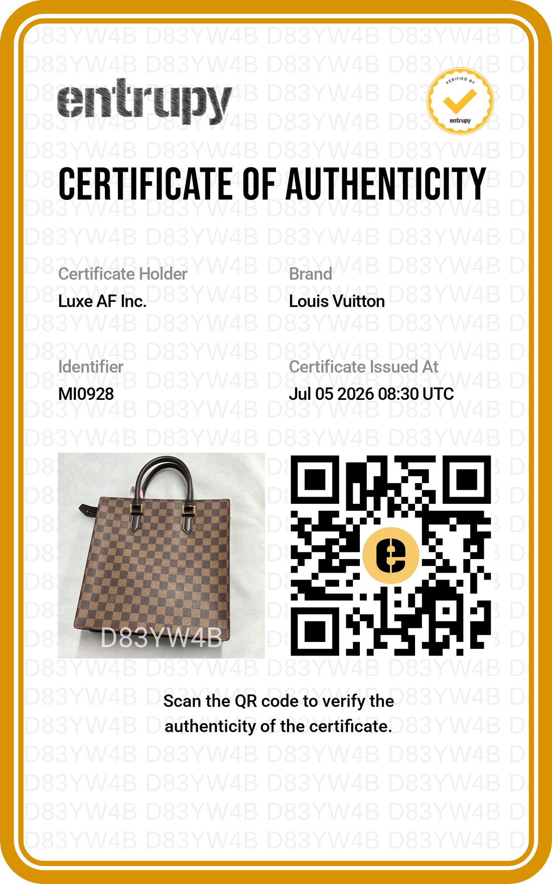 Louis Vuitton Damier Ebene Venice Tote Handle Bag LV3245