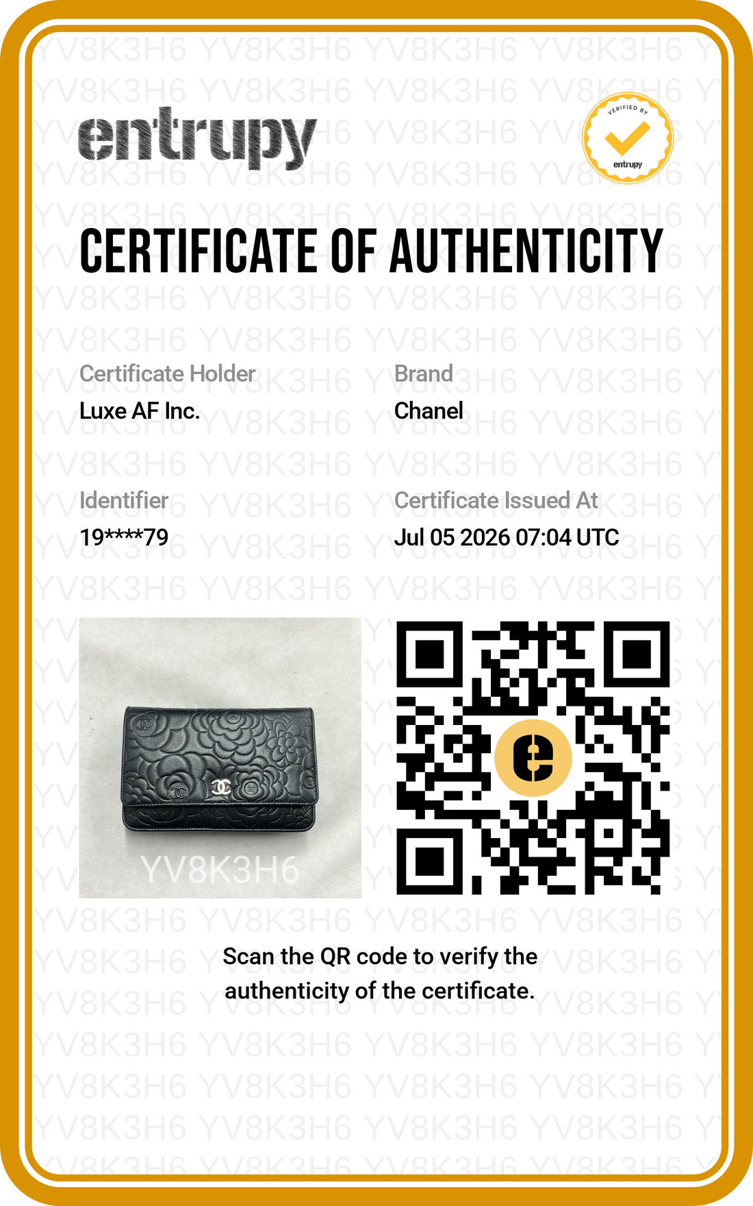 Chanel Black Camellia Embossed Lambskin Wallet On Chain(19***79) CC2566