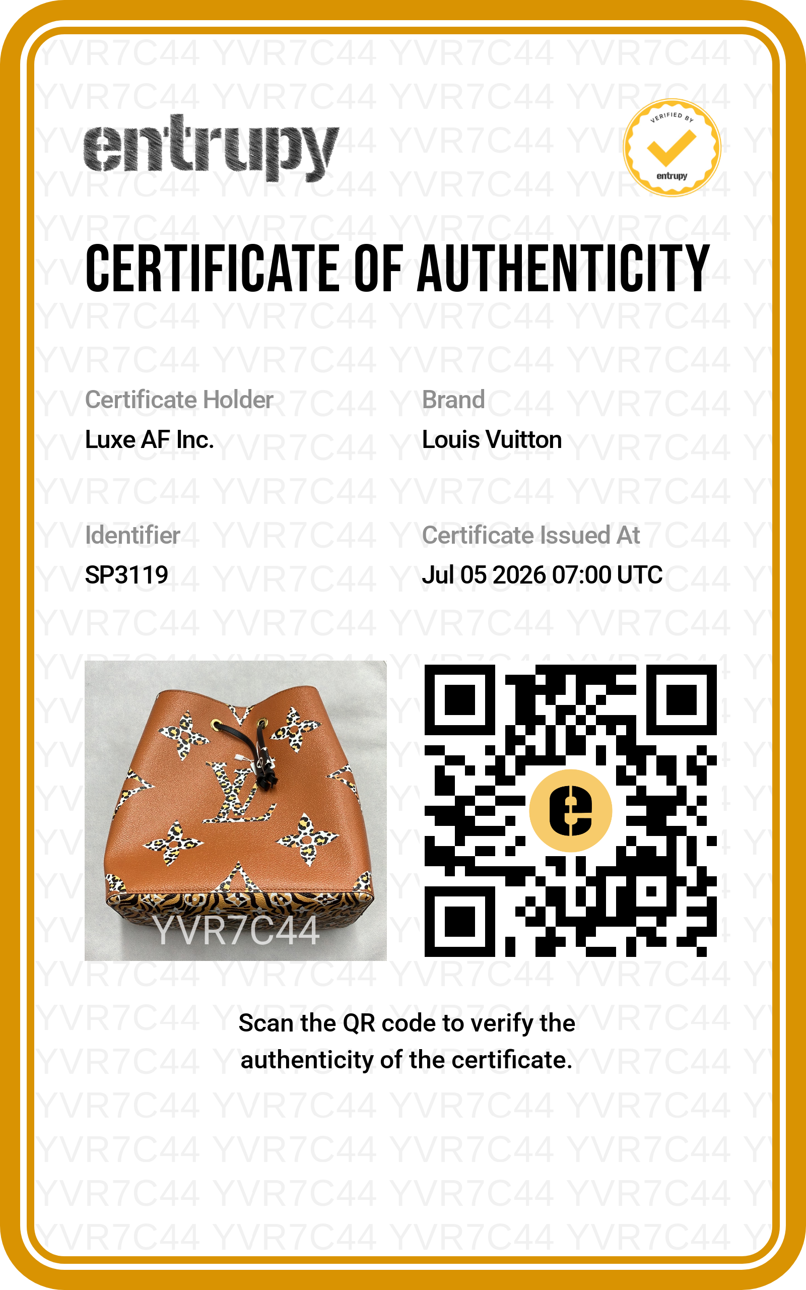 Louis Vuitton Neonoe Orange/Caramel Monogram Jungle Bucket Bag LV3244
