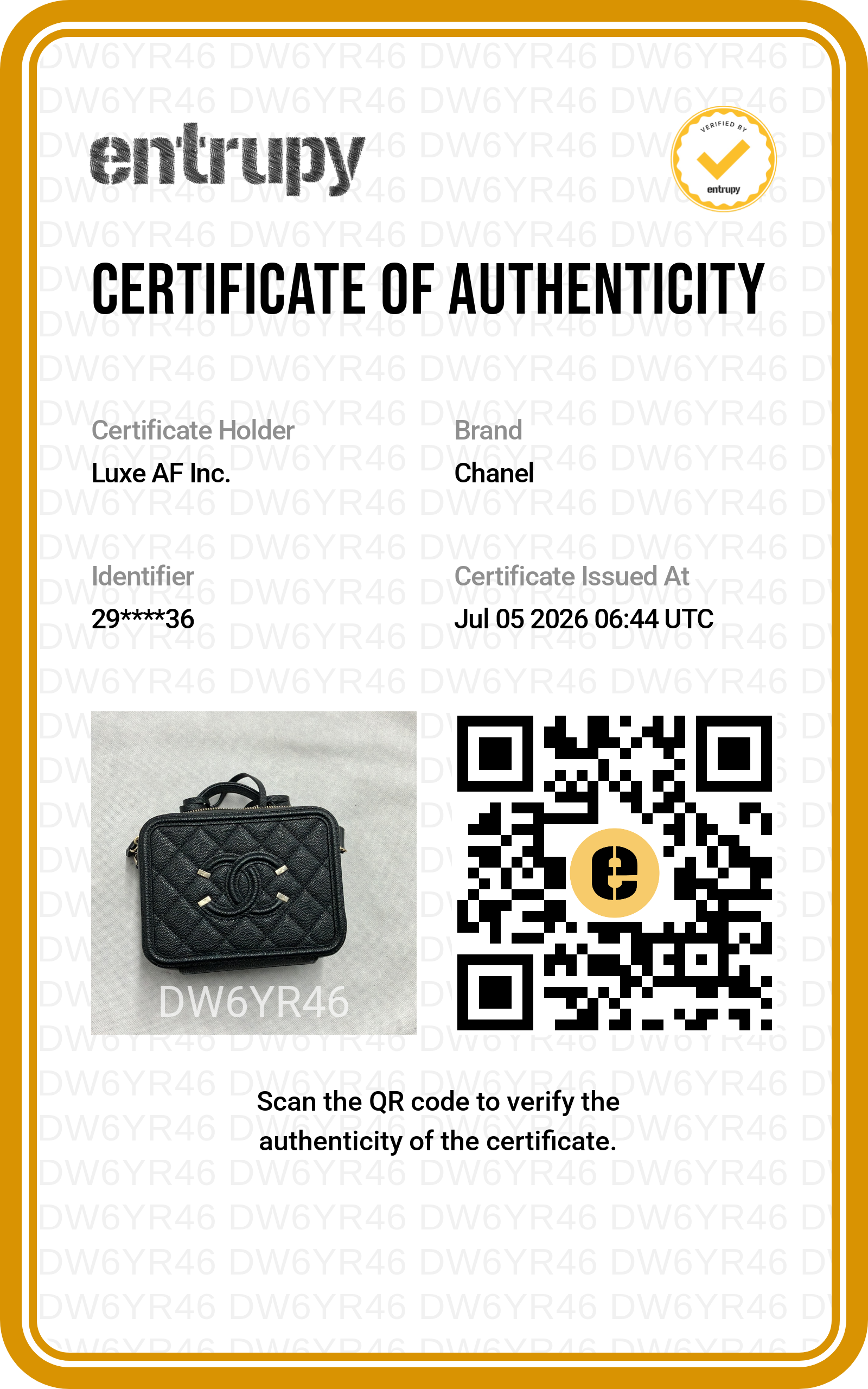 Chanel CC Filigree Black Quilted Leather Vanity Case(29***36) CC2473