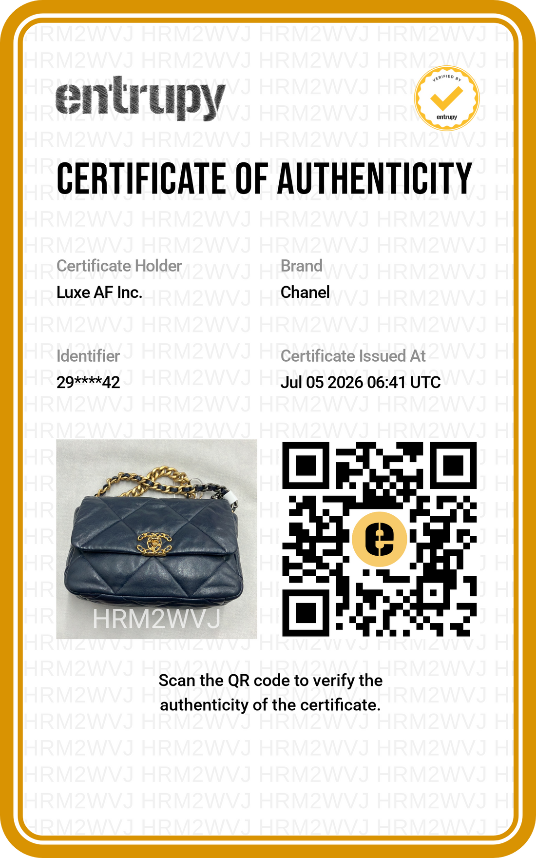 Chanel 19Bag Navy Quilted Leather Small Size Flap Bag(29***42) CC2469