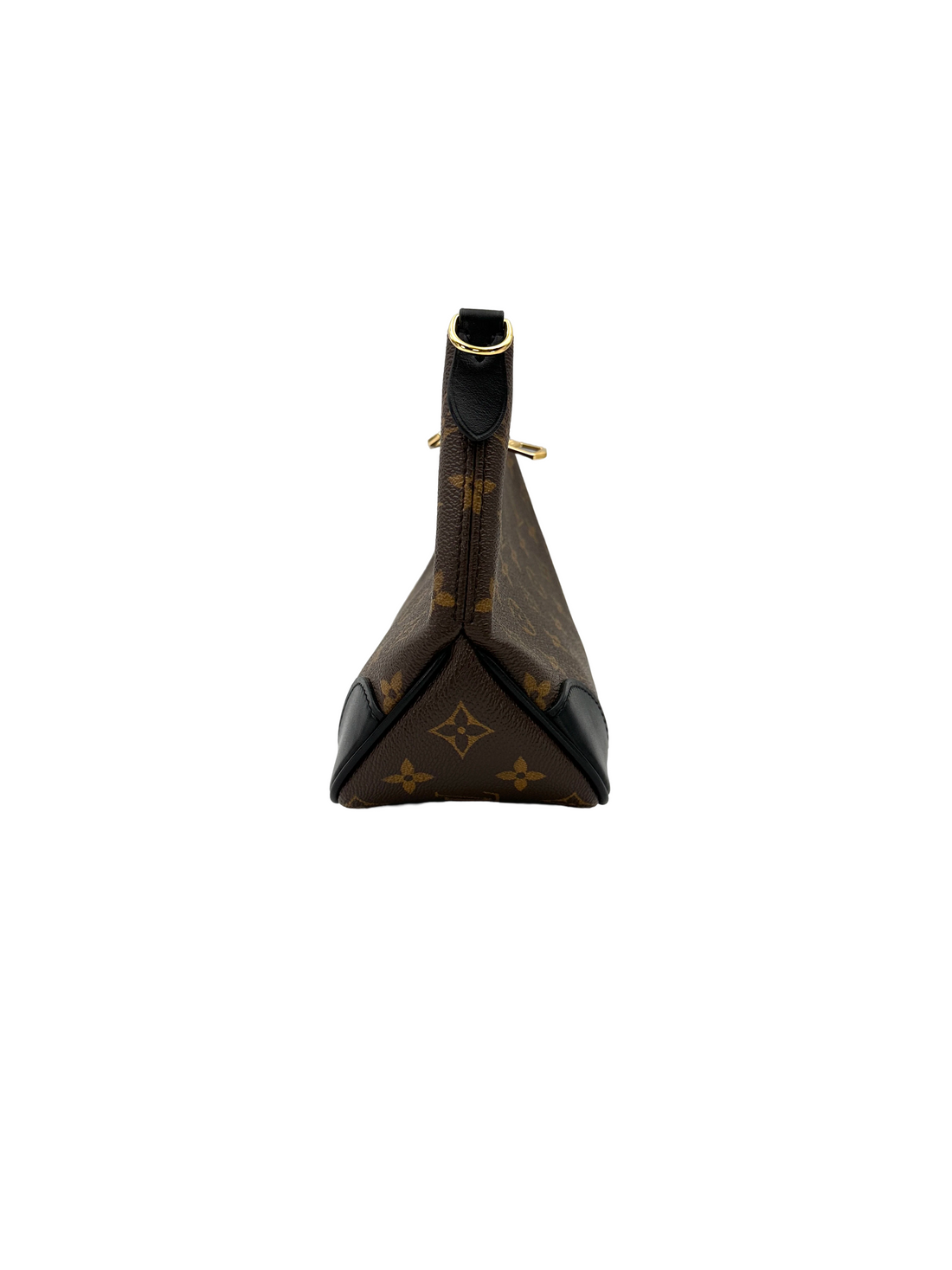 Louis Vuitton Bunlogne Monogram Canvas Shoulder Bag With Black Cowhide Leather Trim LVS