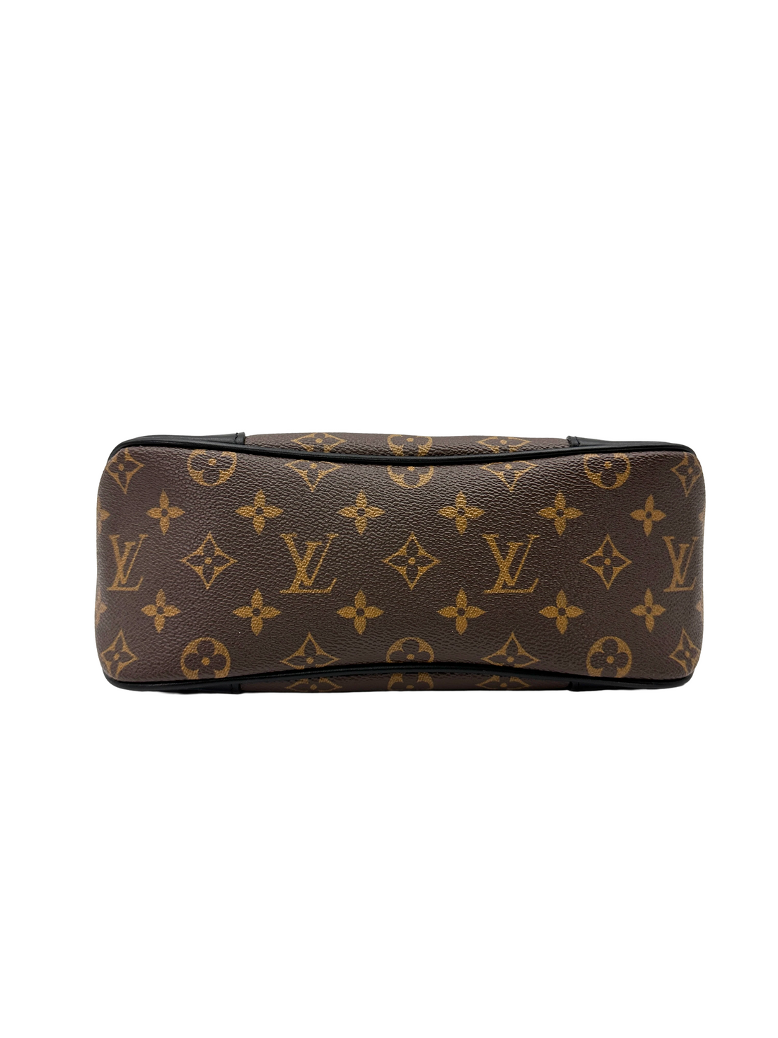 Louis Vuitton Bunlogne Monogram Canvas Shoulder Bag With Black Cowhide Leather Trim LVS
