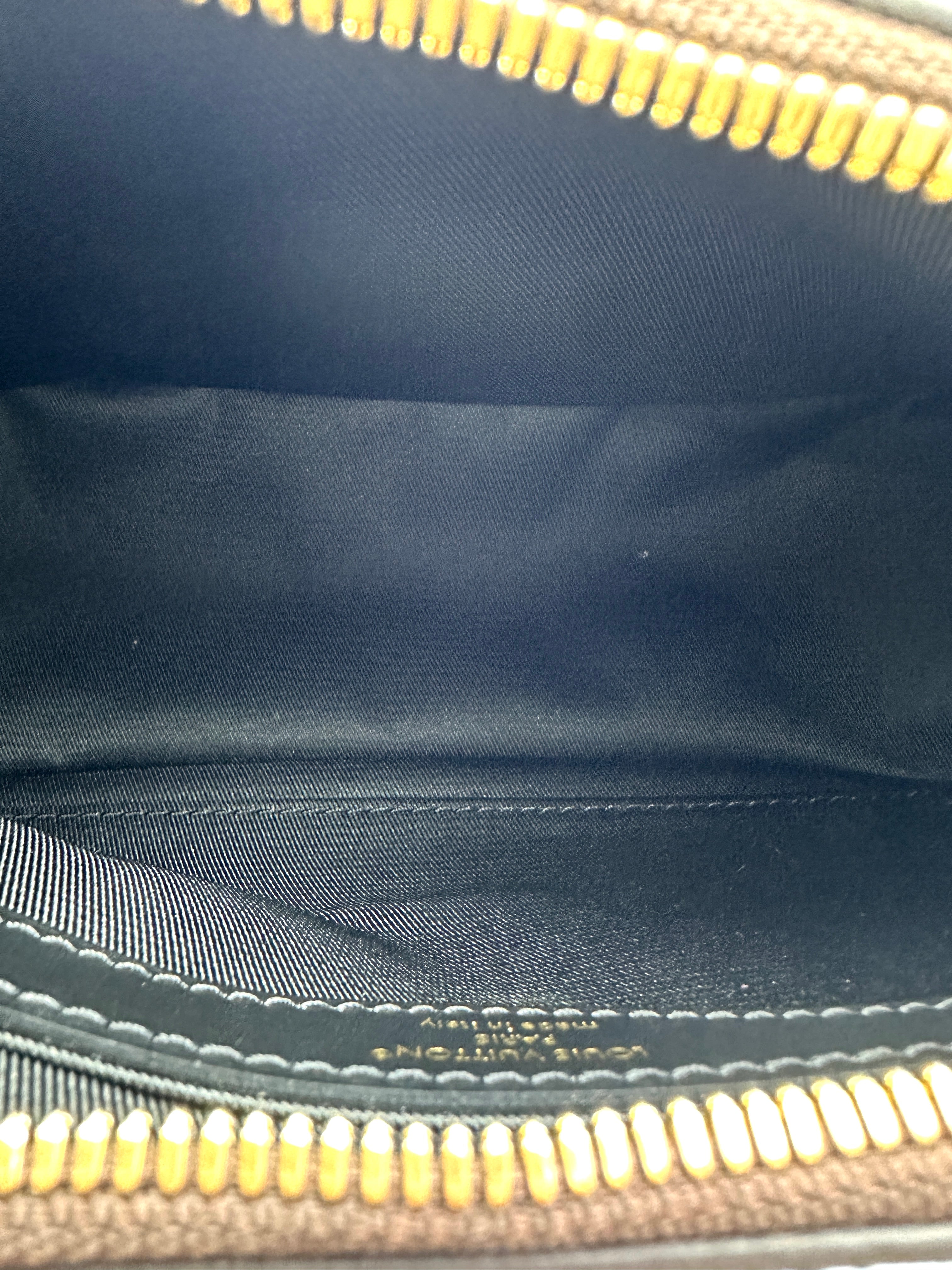 Louis Vuitton Bunlogne Monogram Canvas Shoulder Bag With Black Cowhide Leather Trim LVS