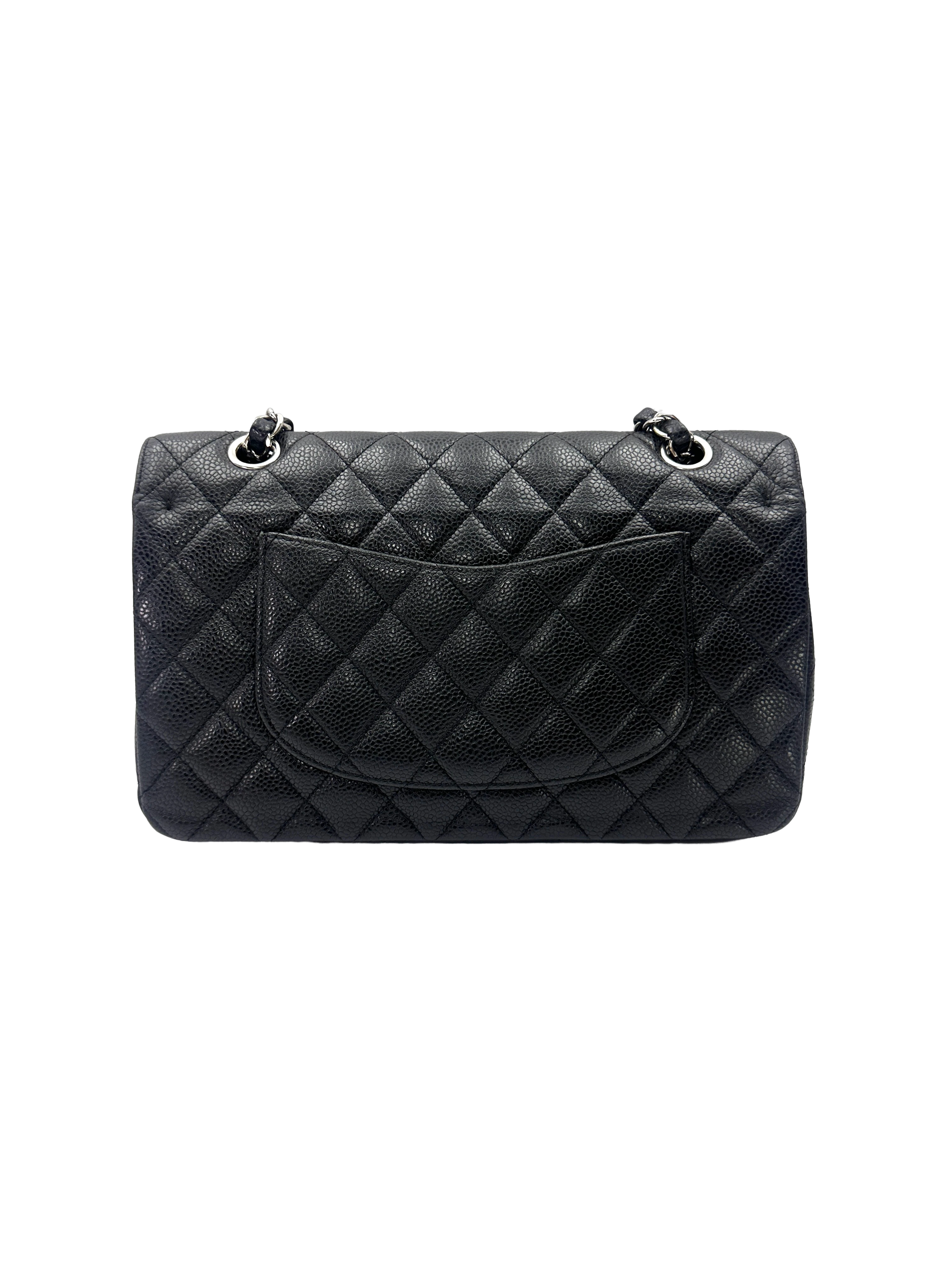 Chanel Classic Flap Black Quilted Leather Shoulder Bag With Silver Buckle(15***60) CC2479
