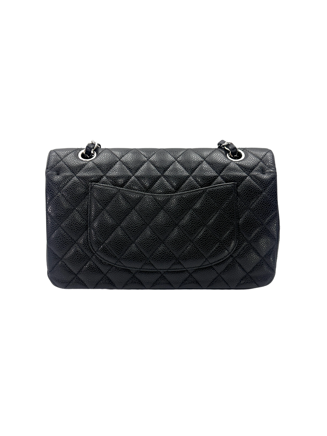 Chanel Classic Flap Black Quilted Leather Shoulder Bag With Silver Buckle(15***60) CC2479