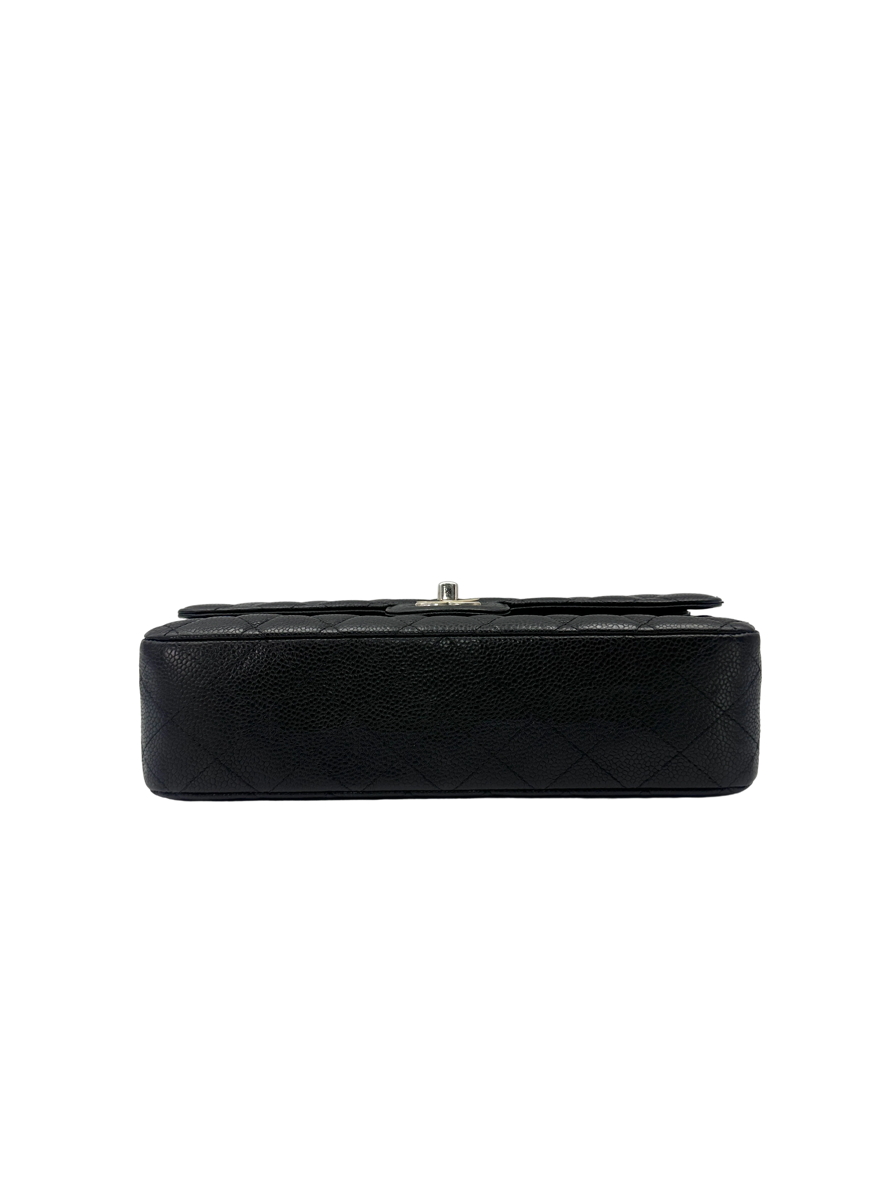 Chanel Classic Flap Black Quilted Leather Shoulder Bag With Silver Buckle(15***60) CC2479