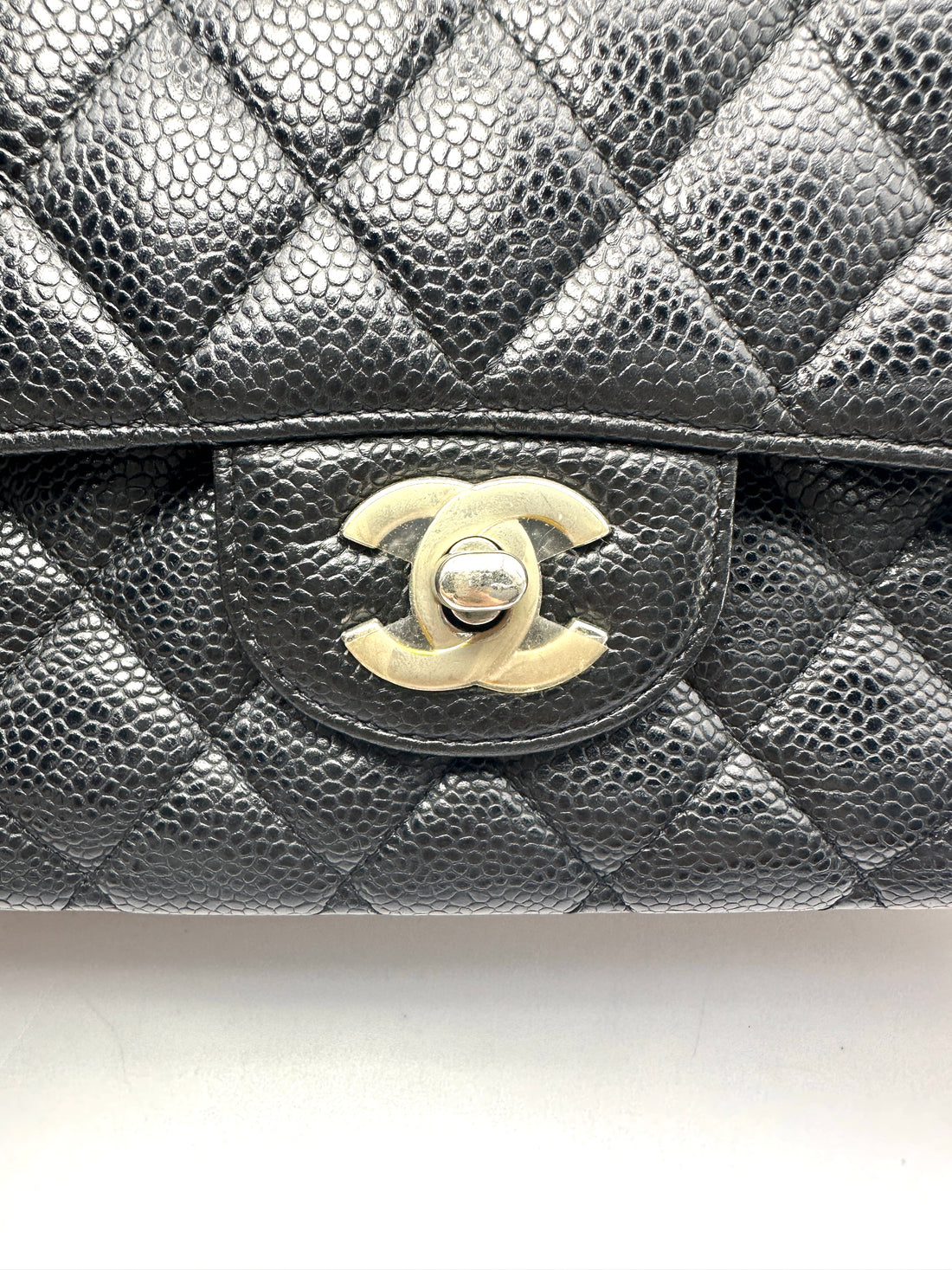 Chanel Classic Flap Black Quilted Leather Shoulder Bag With Silver Buckle(15***60) CC2479