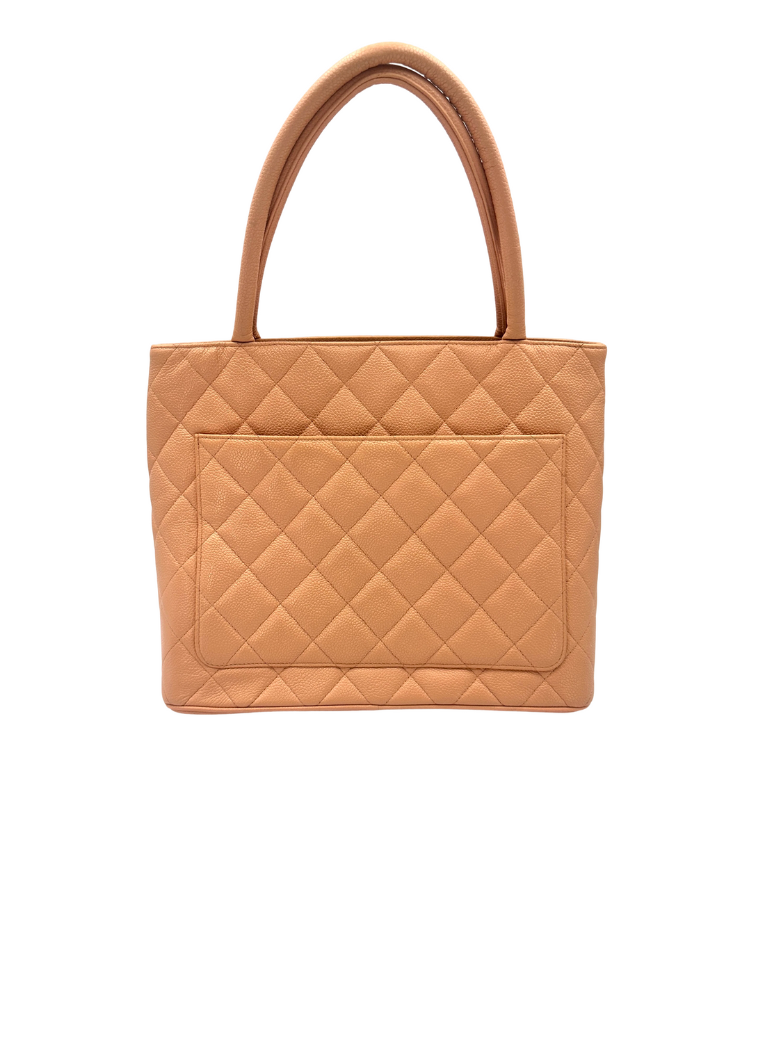 Chanel Medallion Beige Quilted Leather Handle Bag(82***46) CC2485