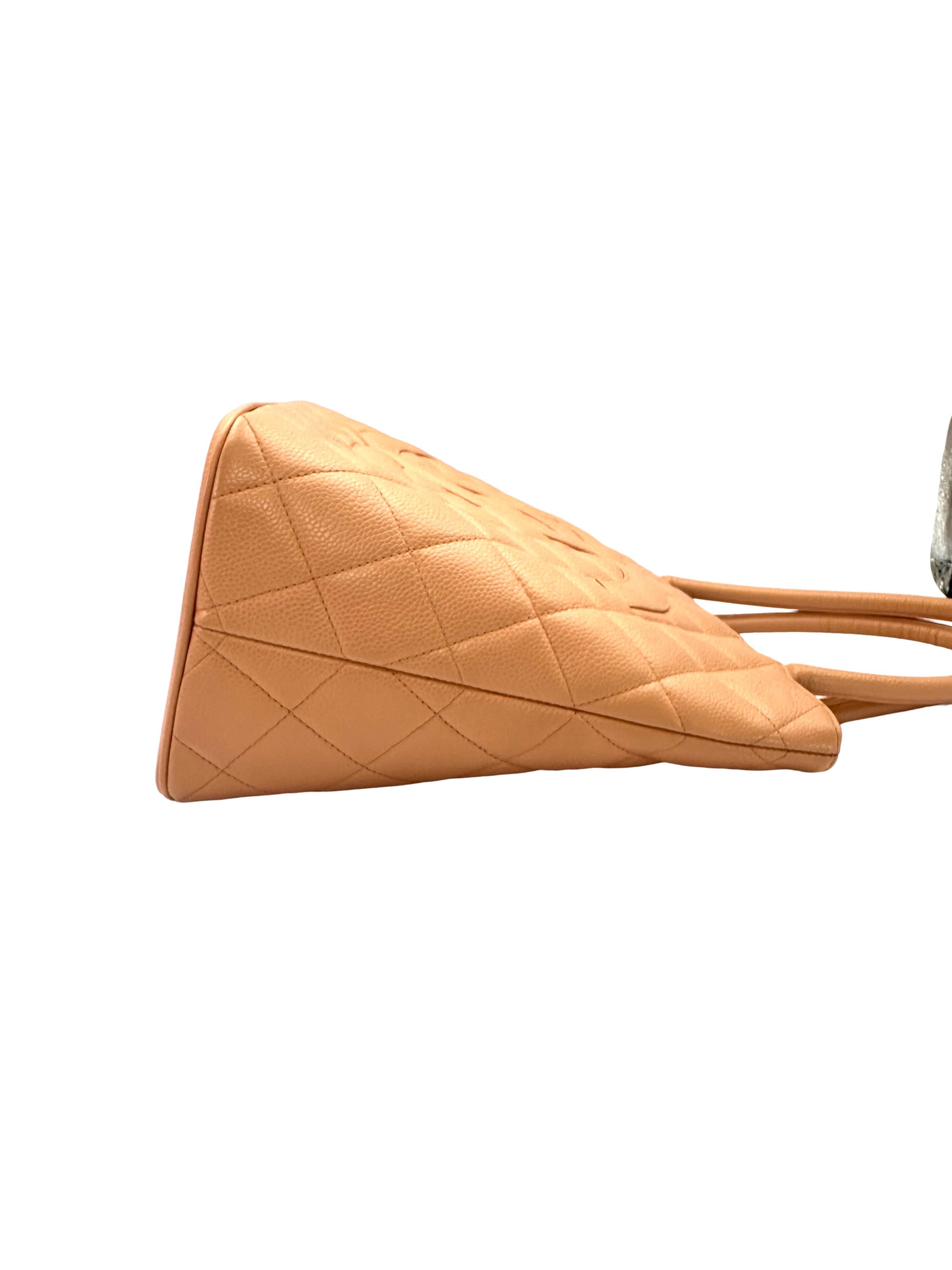 Chanel Medallion Beige Quilted Leather Handle Bag(82***46) CC2485