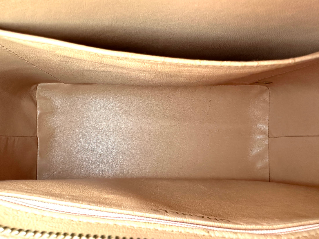 Chanel Medallion Beige Quilted Leather Handle Bag(82***46) CC2485