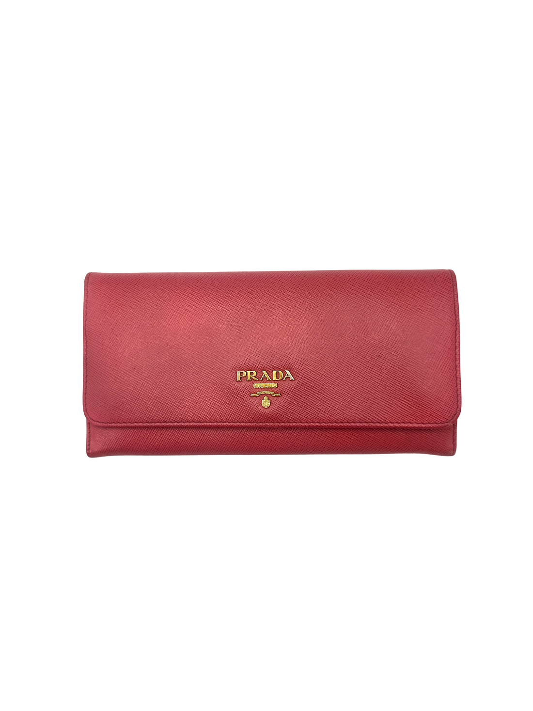Prada Red Leather Long Wallet PR540
