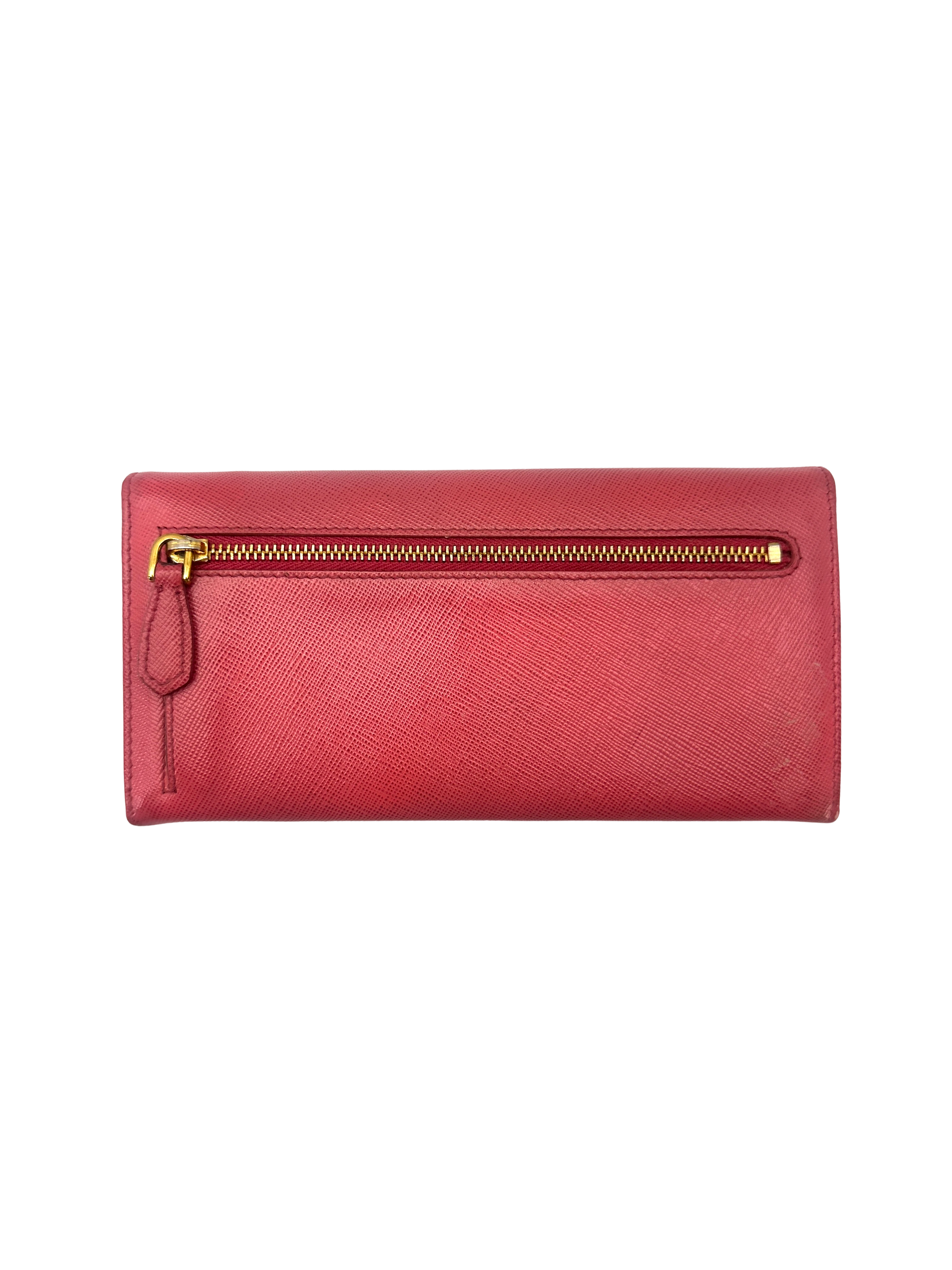 Prada Red Leather Long Wallet PR540