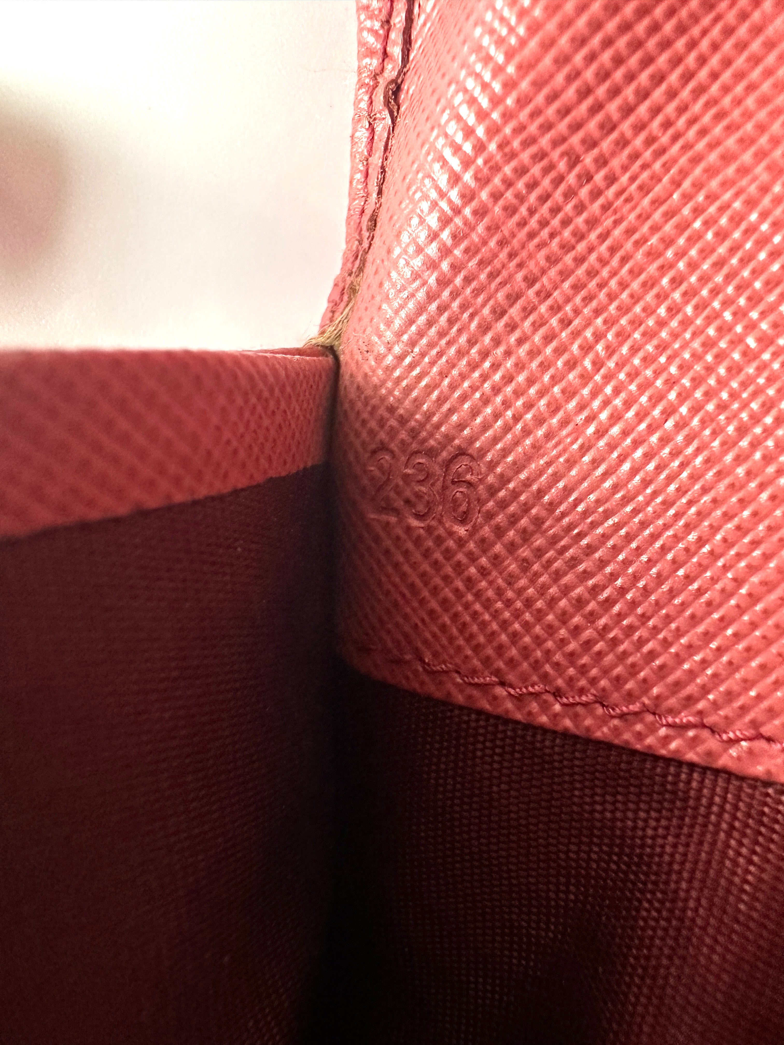 Prada Red Leather Long Wallet PR540