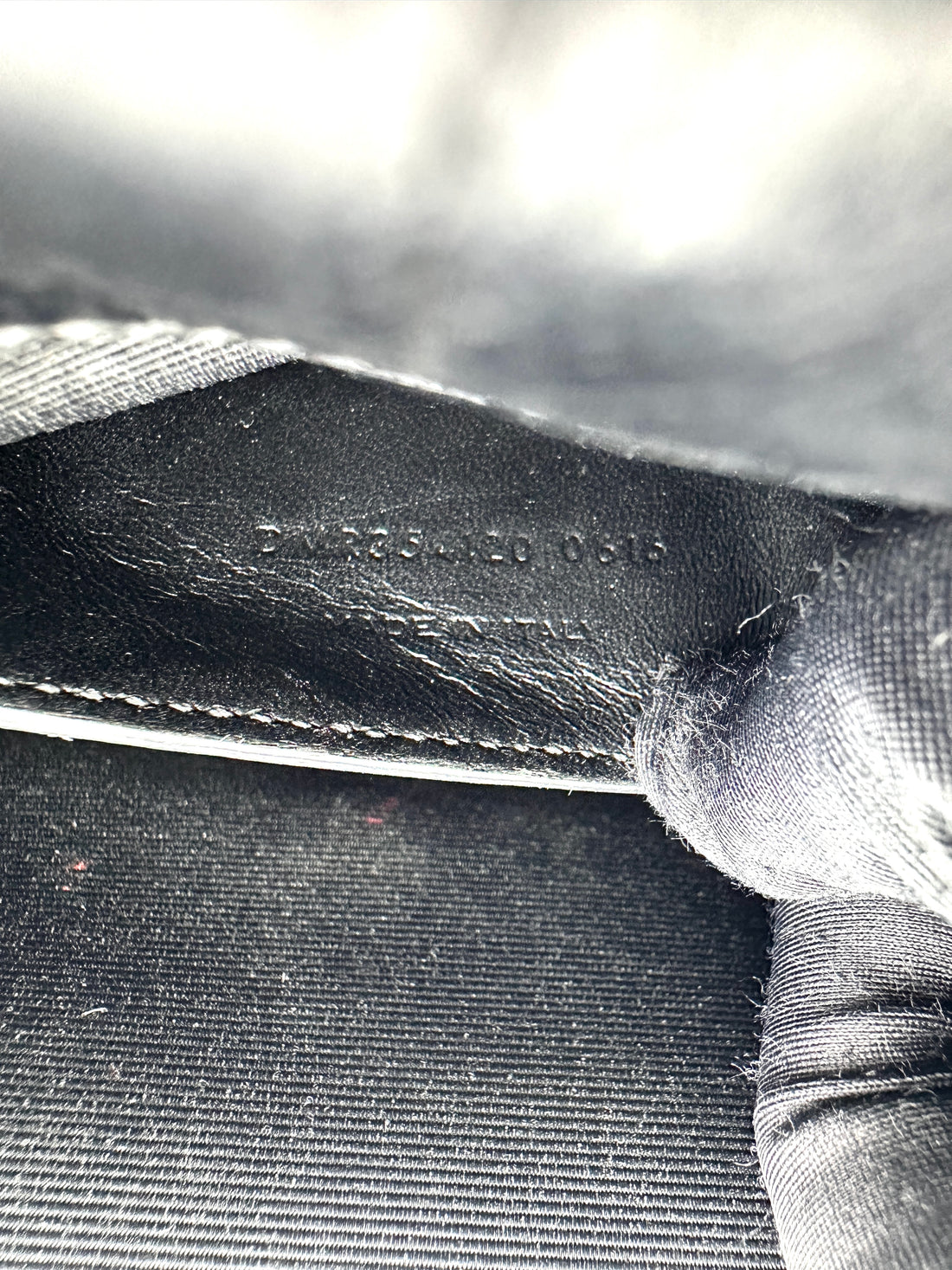 Saint Laurent Black Croc-Embossed Leather Wallet On Chain SL279