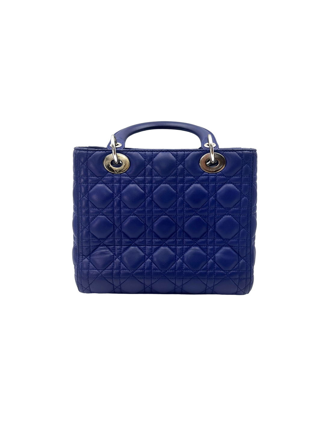 Christian Dior Lady Dior Blue Cannage Lambskin Handle Bag DR888
