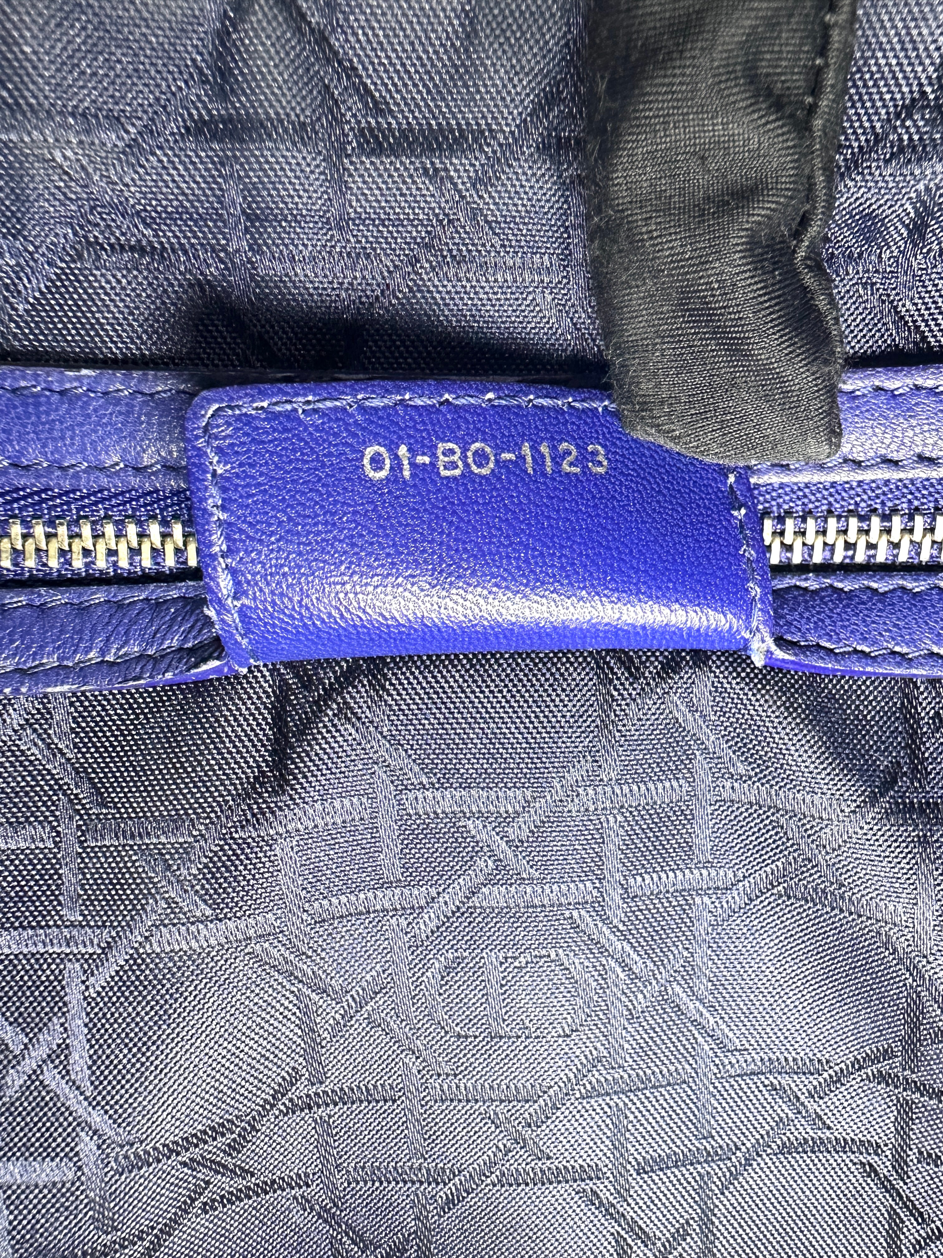 Christian Dior Lady Dior Blue Cannage Lambskin Handle Bag DR888