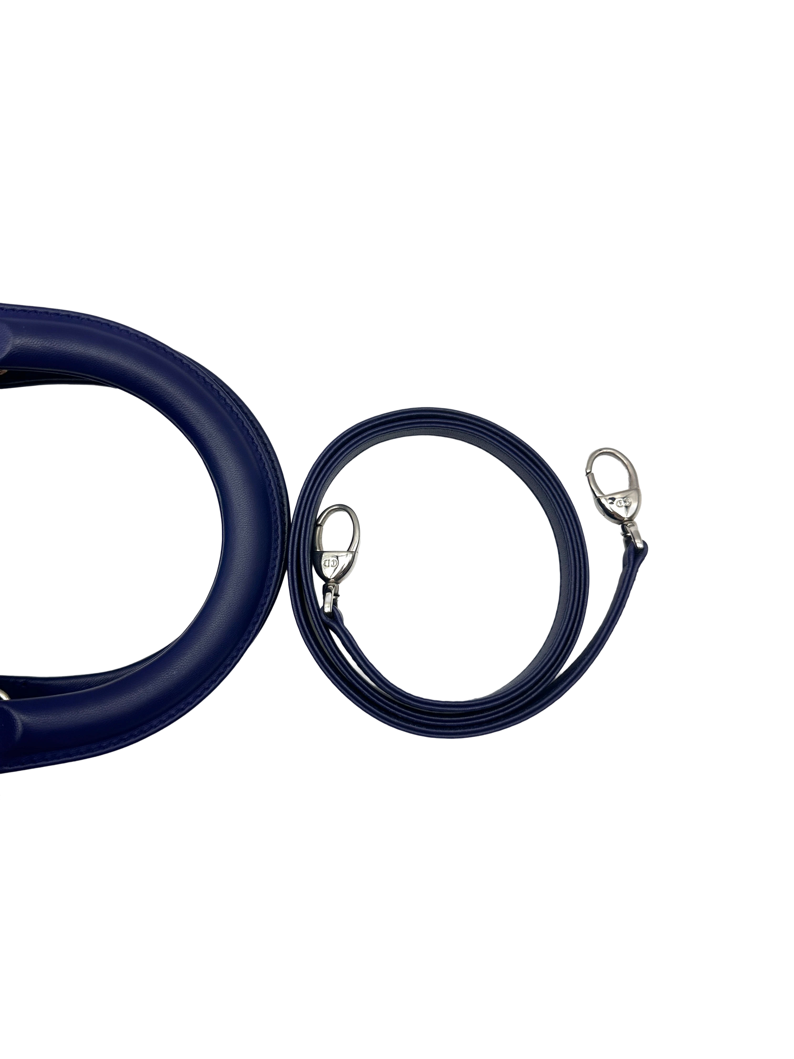 Christian Dior Lady Dior Blue Cannage Lambskin Handle Bag DR888