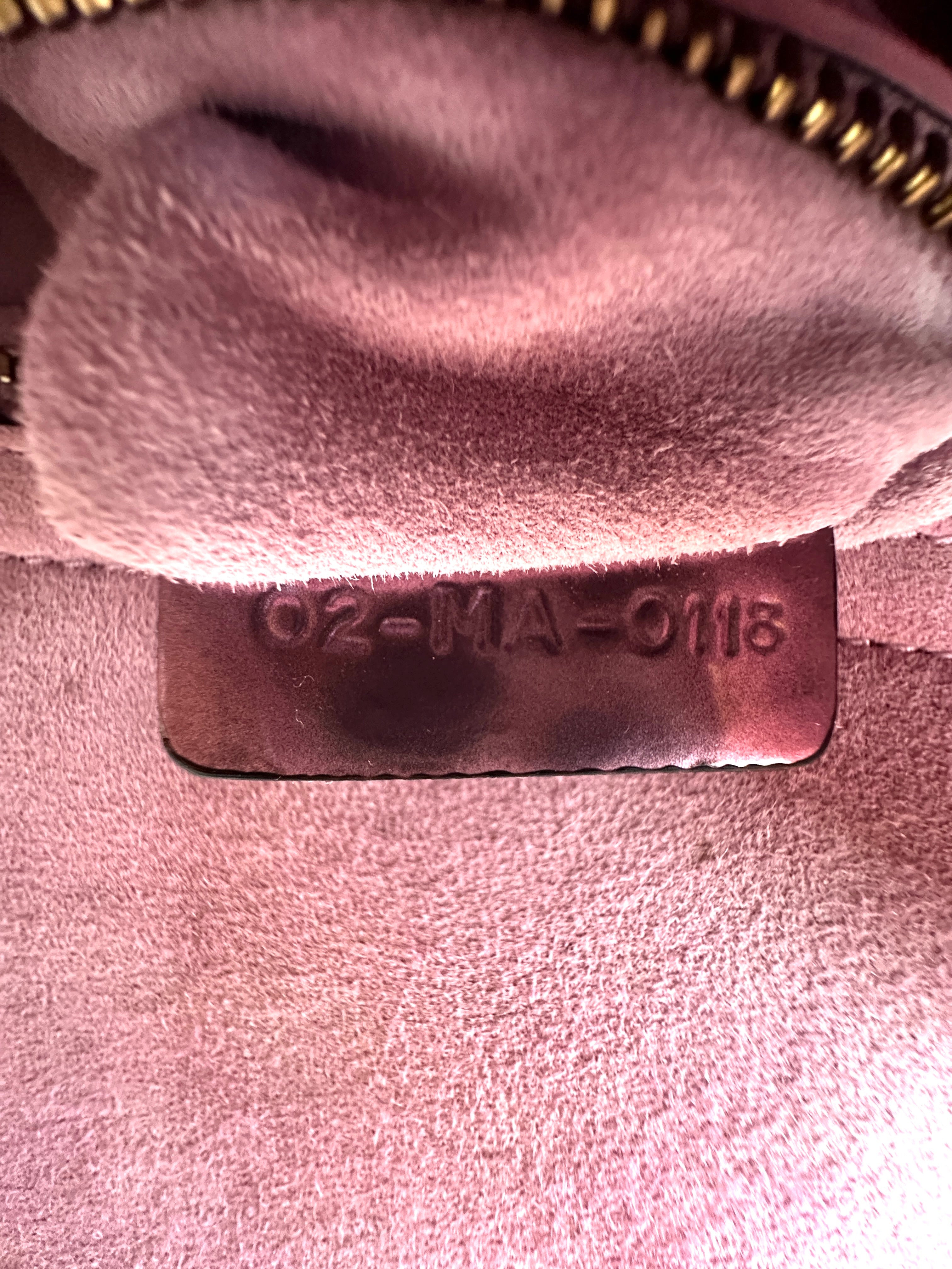 Christian Dior Lady Dior Metallic Pink Patent Leather Handle Bag DR891
