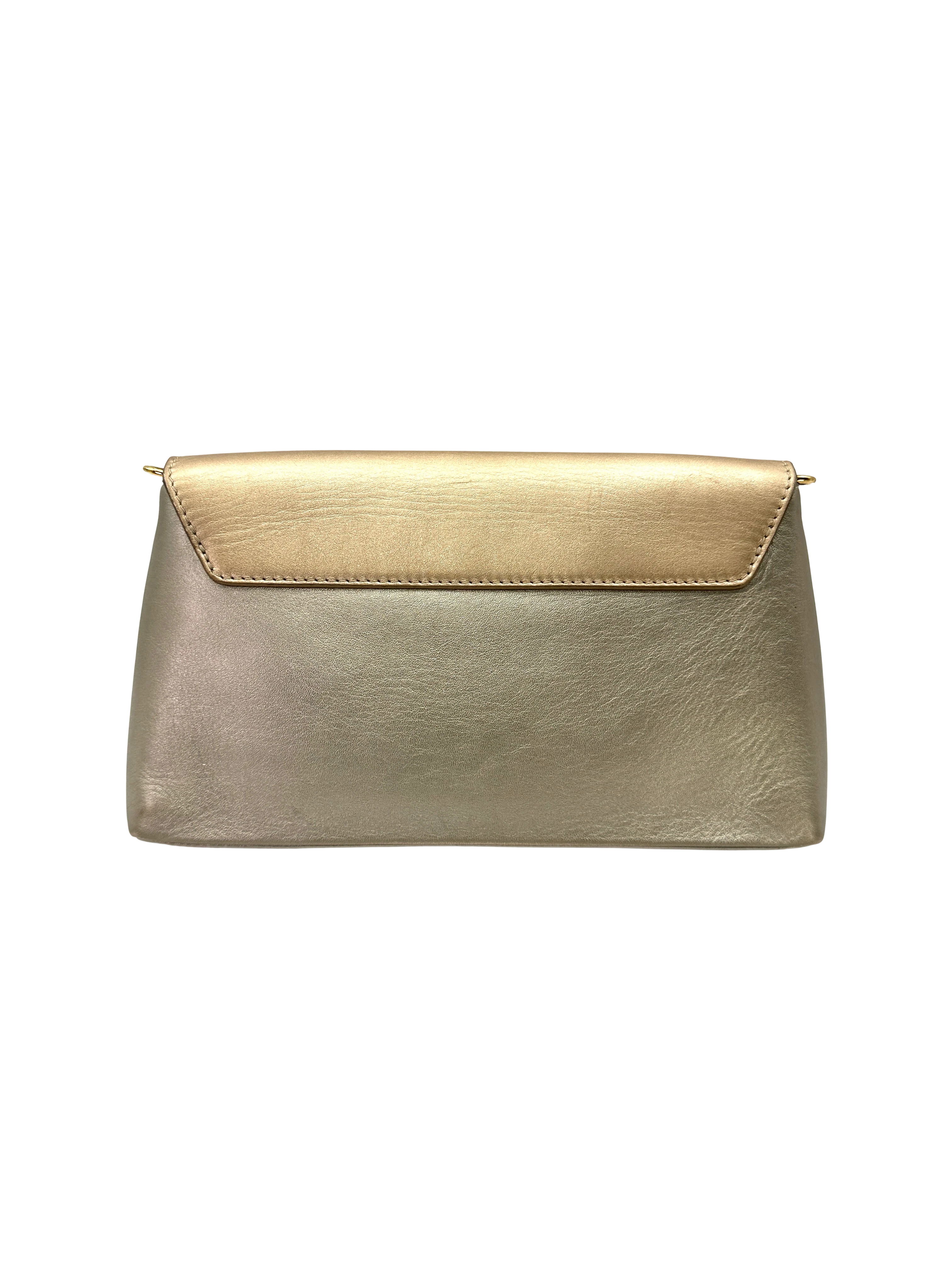 Louis Vuitton Love Note Metallcia Gold Leather Clutch LV3257