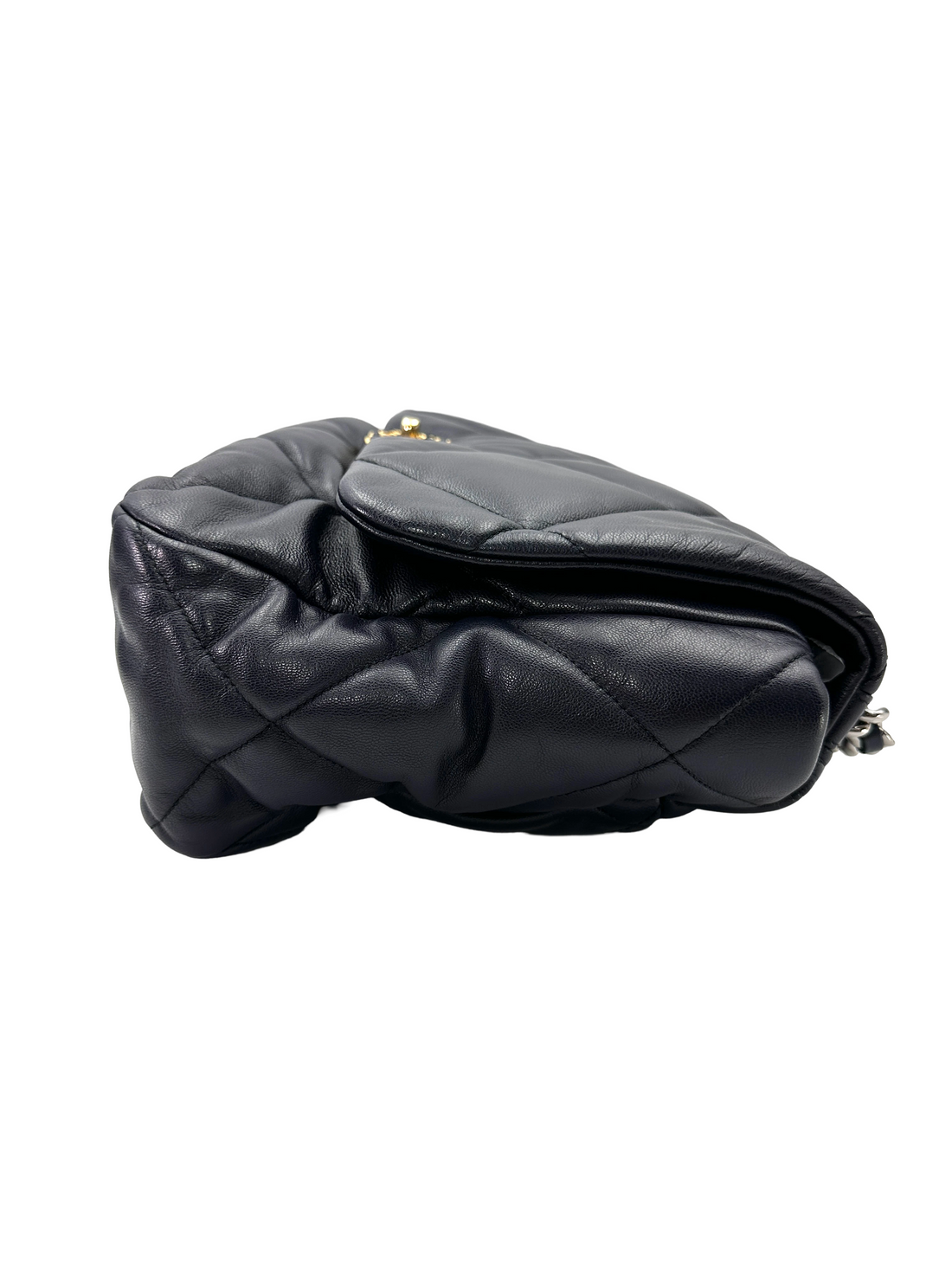 Chanel 19Bag Navy Quilted Leather Medium Size Flap Bag(30***40) CC2484