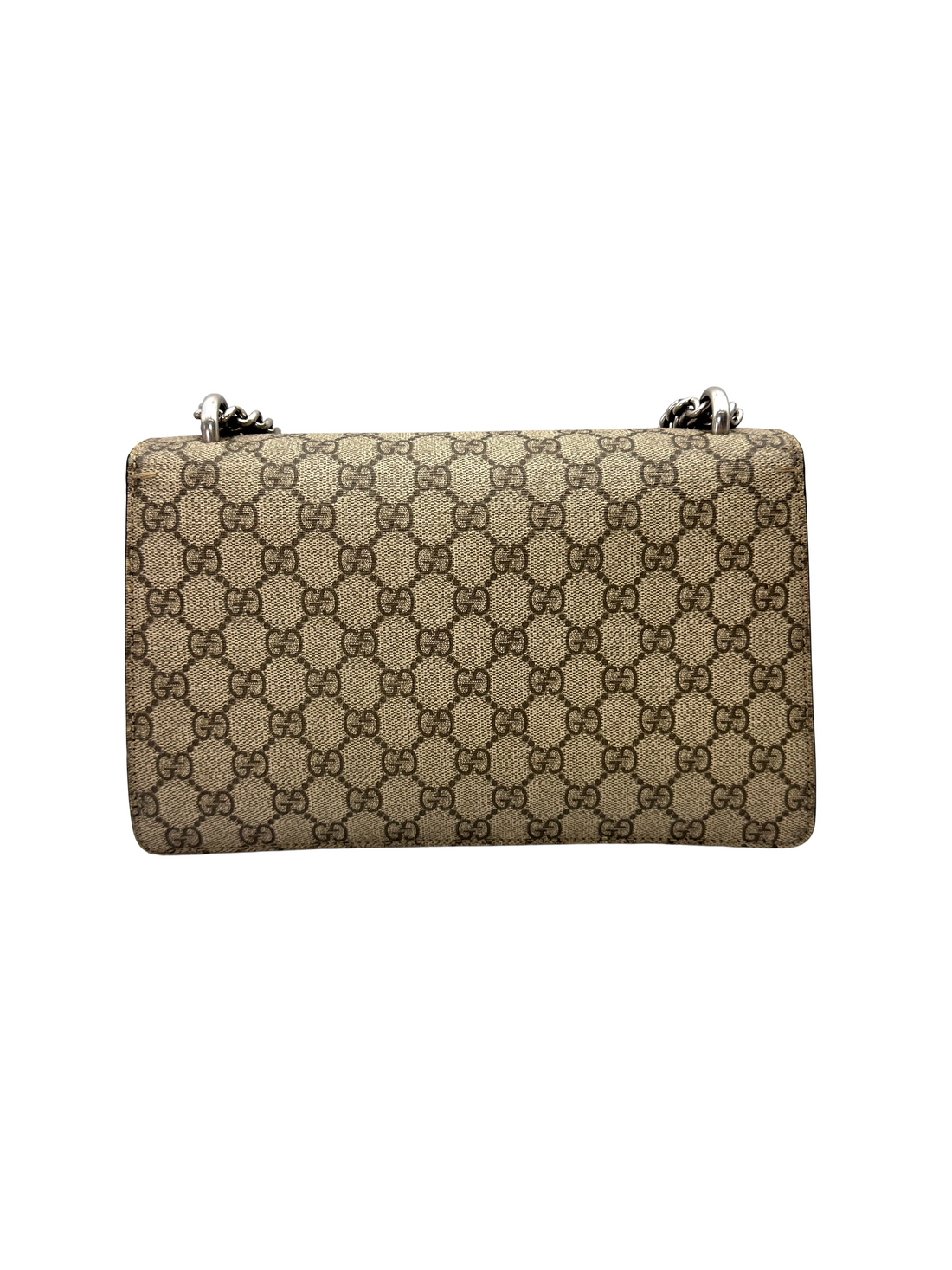 Gucci Dionysus GG Supreme Canvas Medium Size Shoulder Bag With Black Tirm GG1380