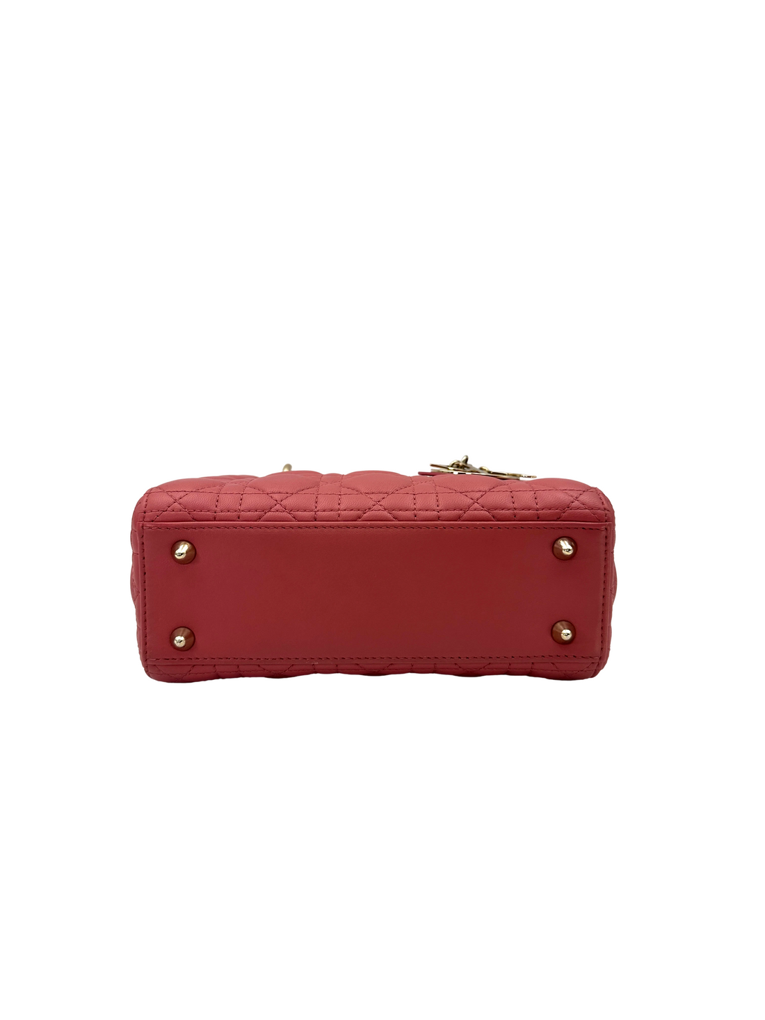 Christian Dior Lady Dior Pink Cannage Leather Handle Bag DR890