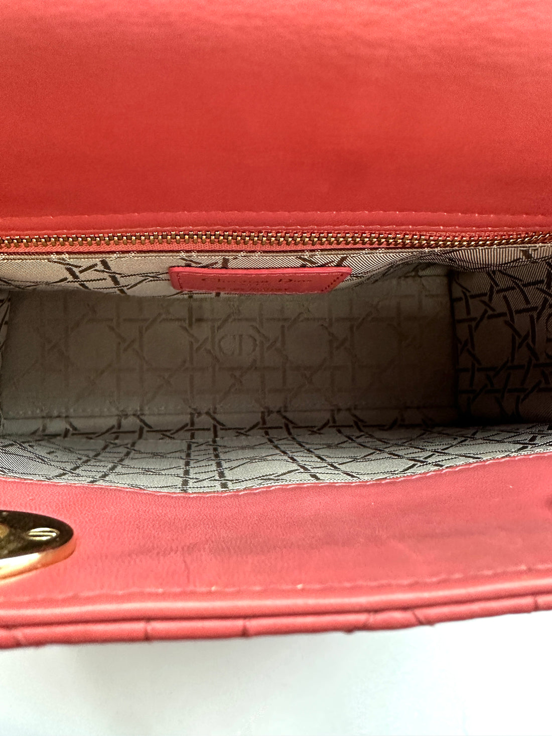Christian Dior Lady Dior Pink Cannage Leather Handle Bag DR890