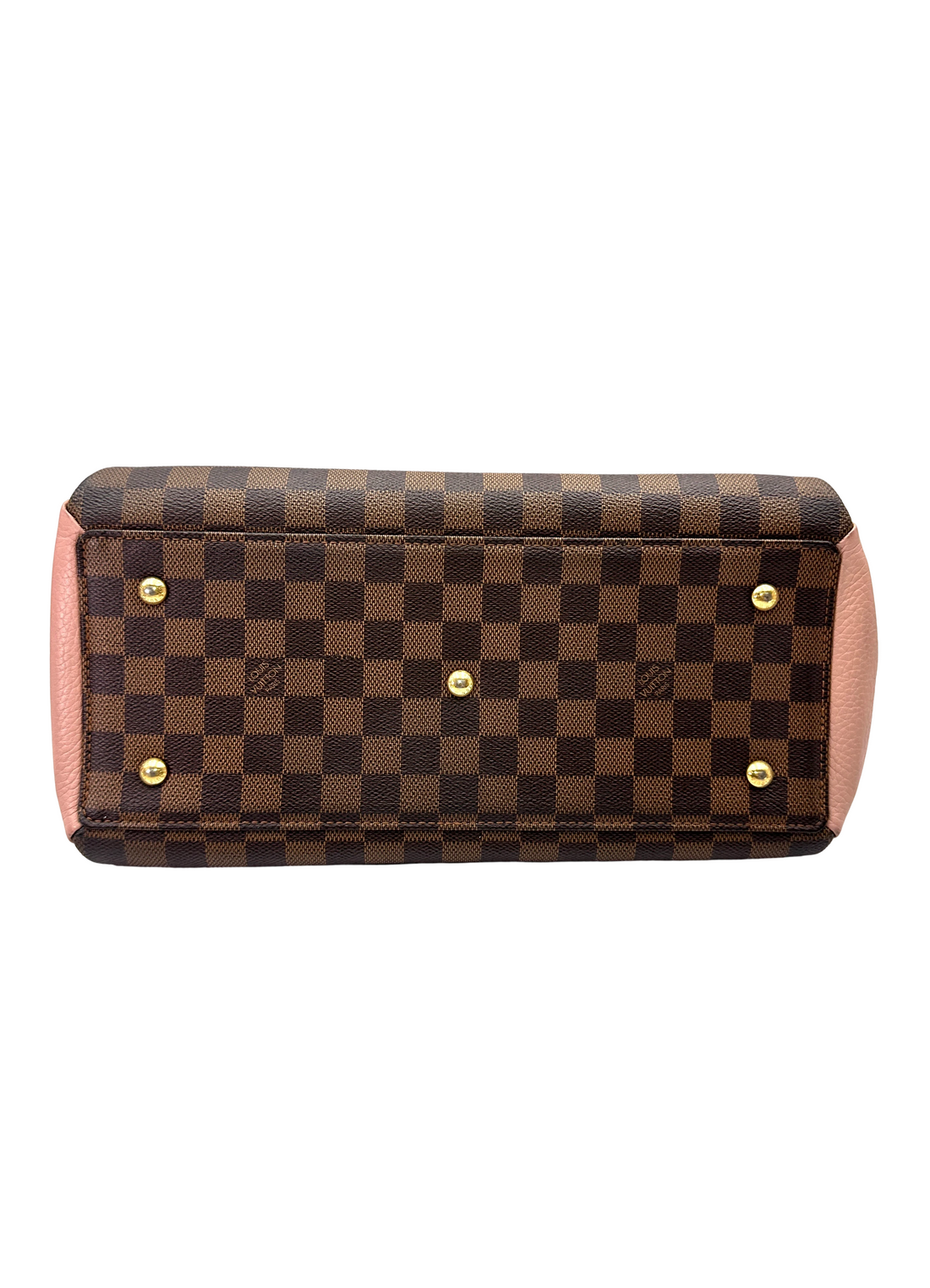 Louis Vuitton Normandy Damier Ebene & Pink Leather Handle Bag LV3256
