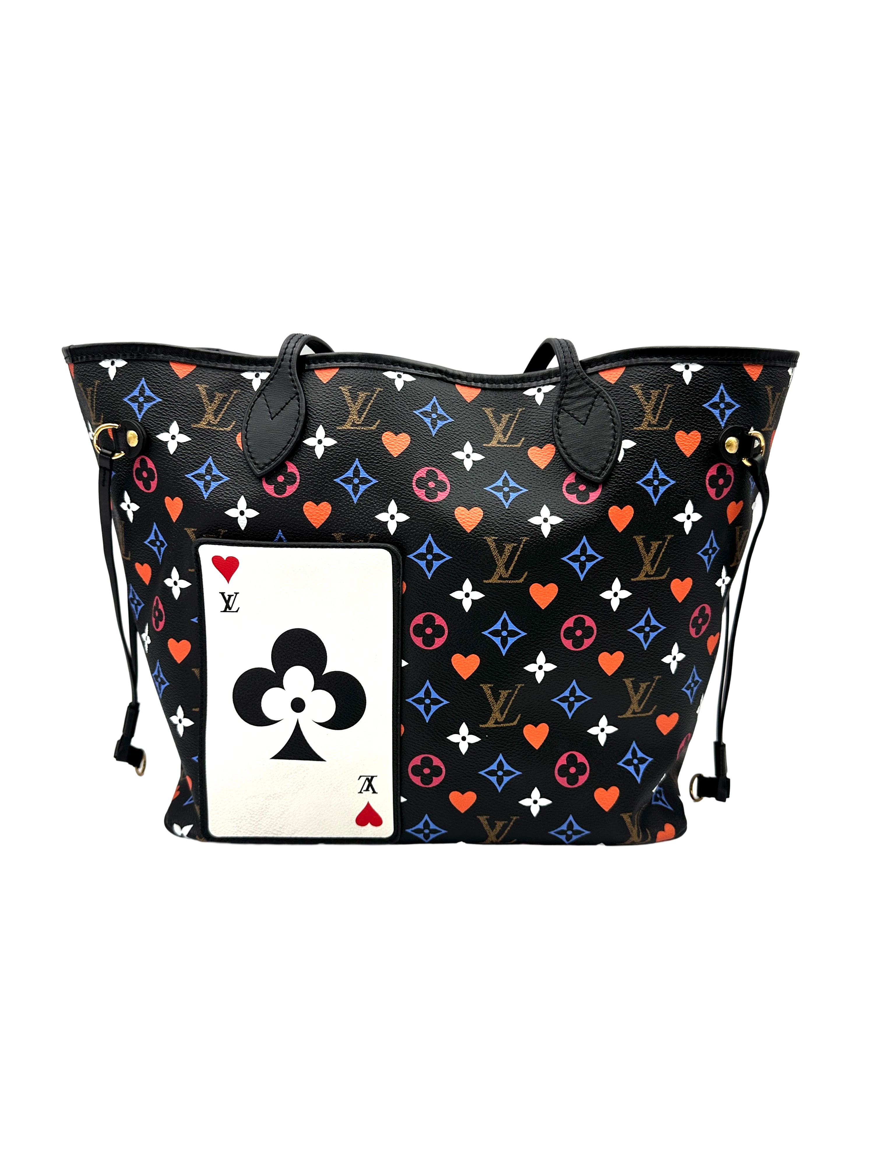 Louis Vuitton Neverfull MM Game On Black Monogram Handle Bag LV3259