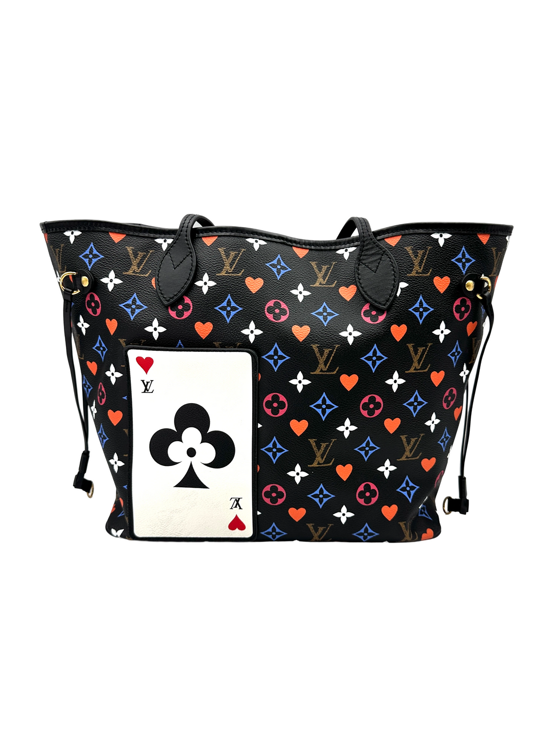 Louis Vuitton Neverfull MM Game On Black Monogram Handle Bag LV3259