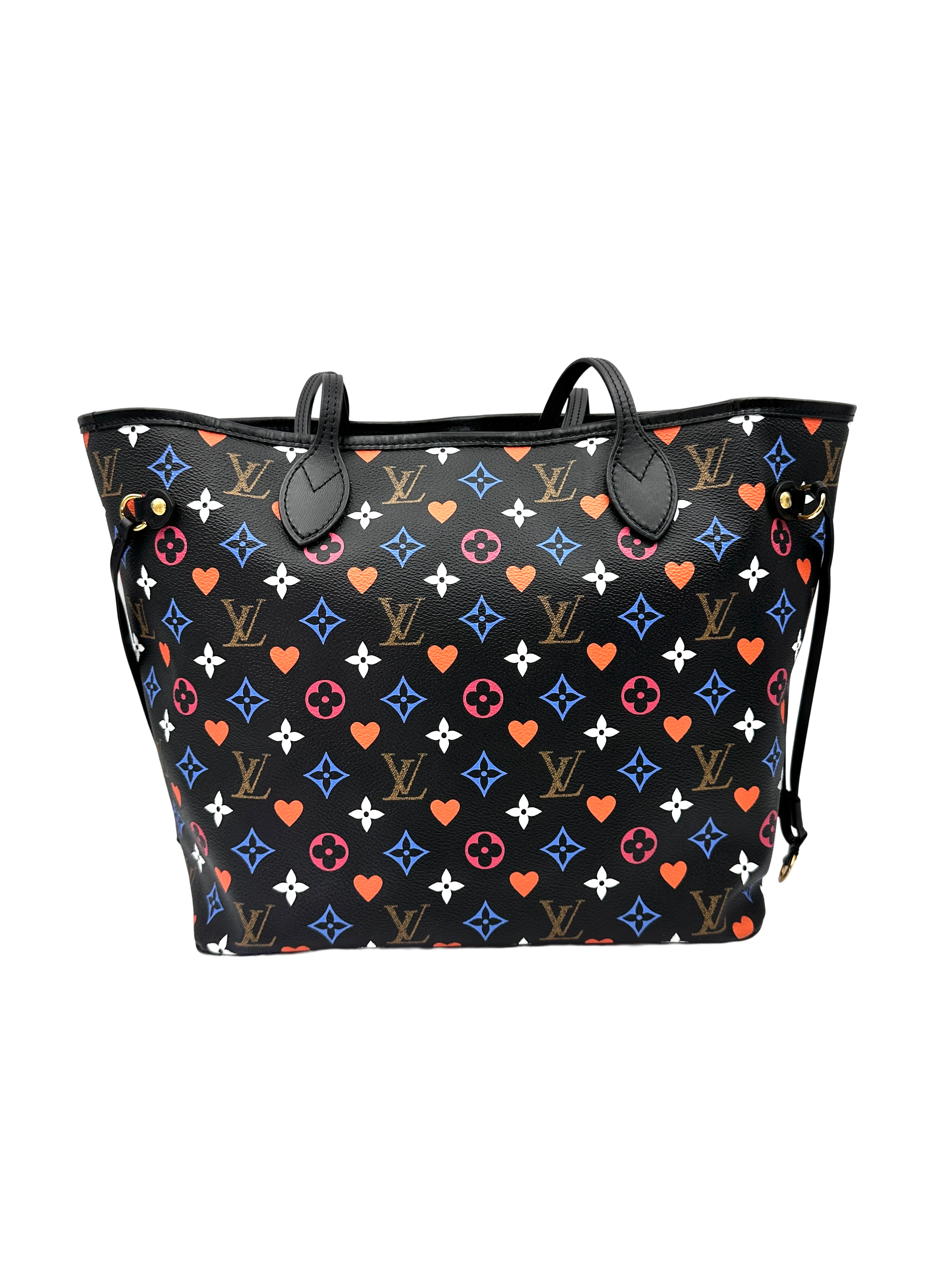 Louis Vuitton Neverfull MM Game On Black Monogram Handle Bag LV3259