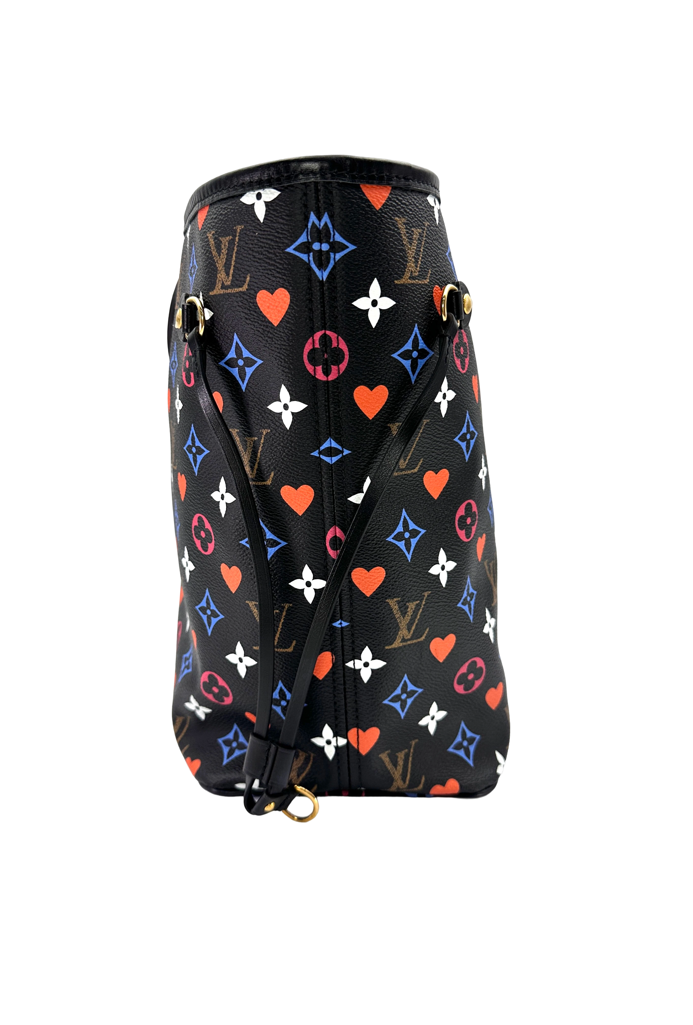 Louis Vuitton Neverfull MM Game On Black Monogram Handle Bag LV3259
