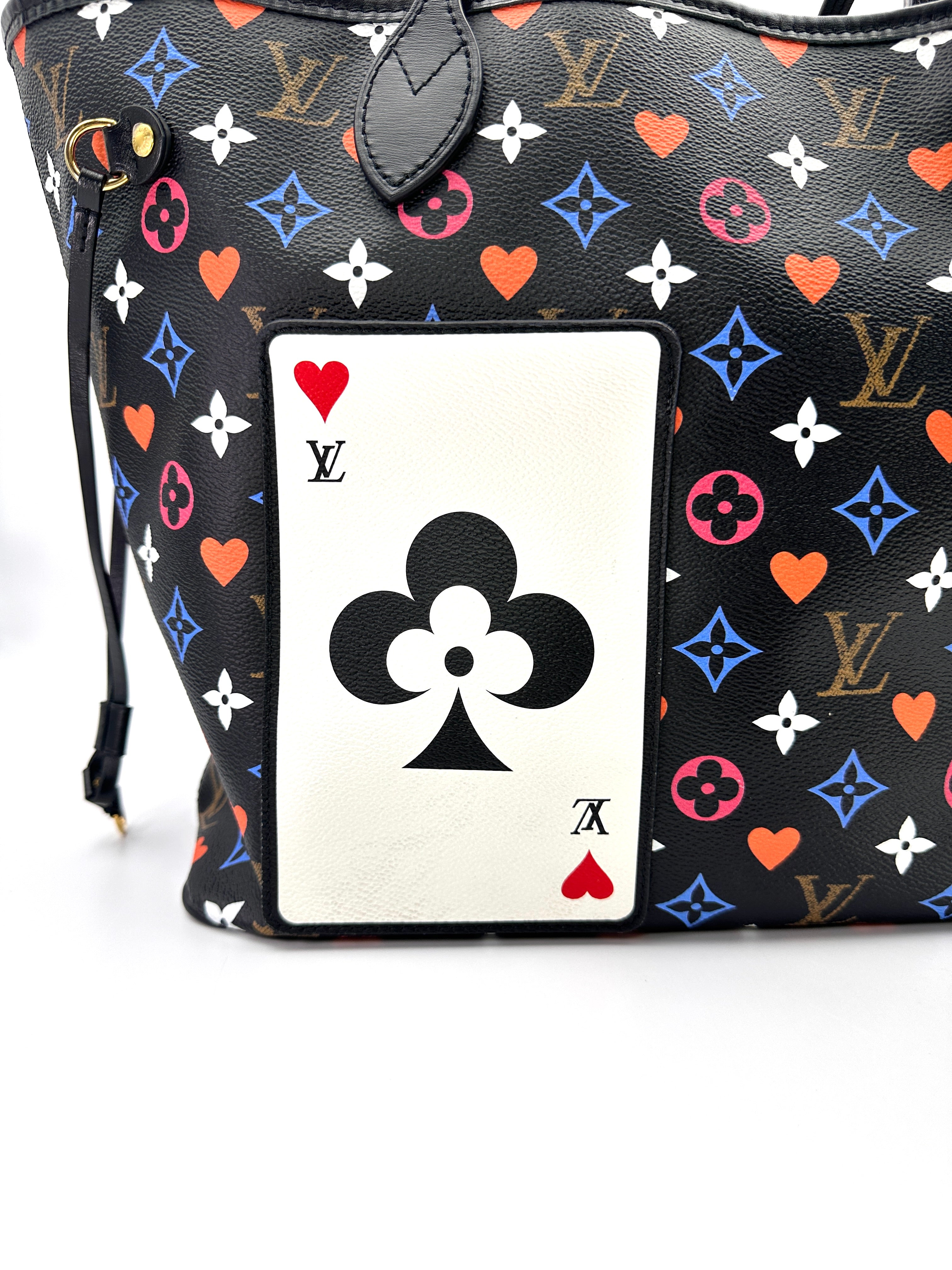 Louis Vuitton Neverfull MM Game On Black Monogram Handle Bag LV3259