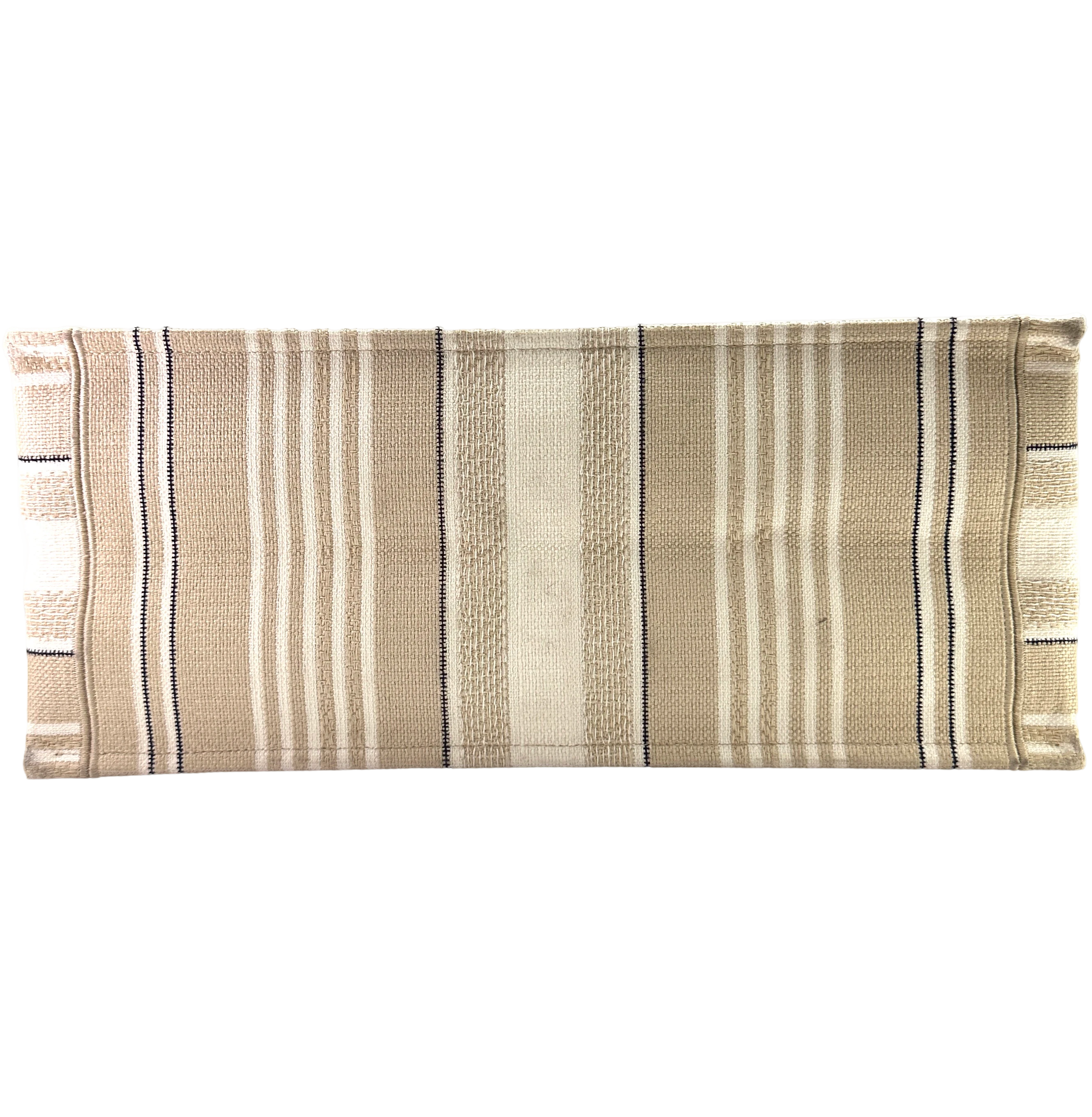 Christian Dior White Striped Canvas Large Size Book Tote Bag DR893