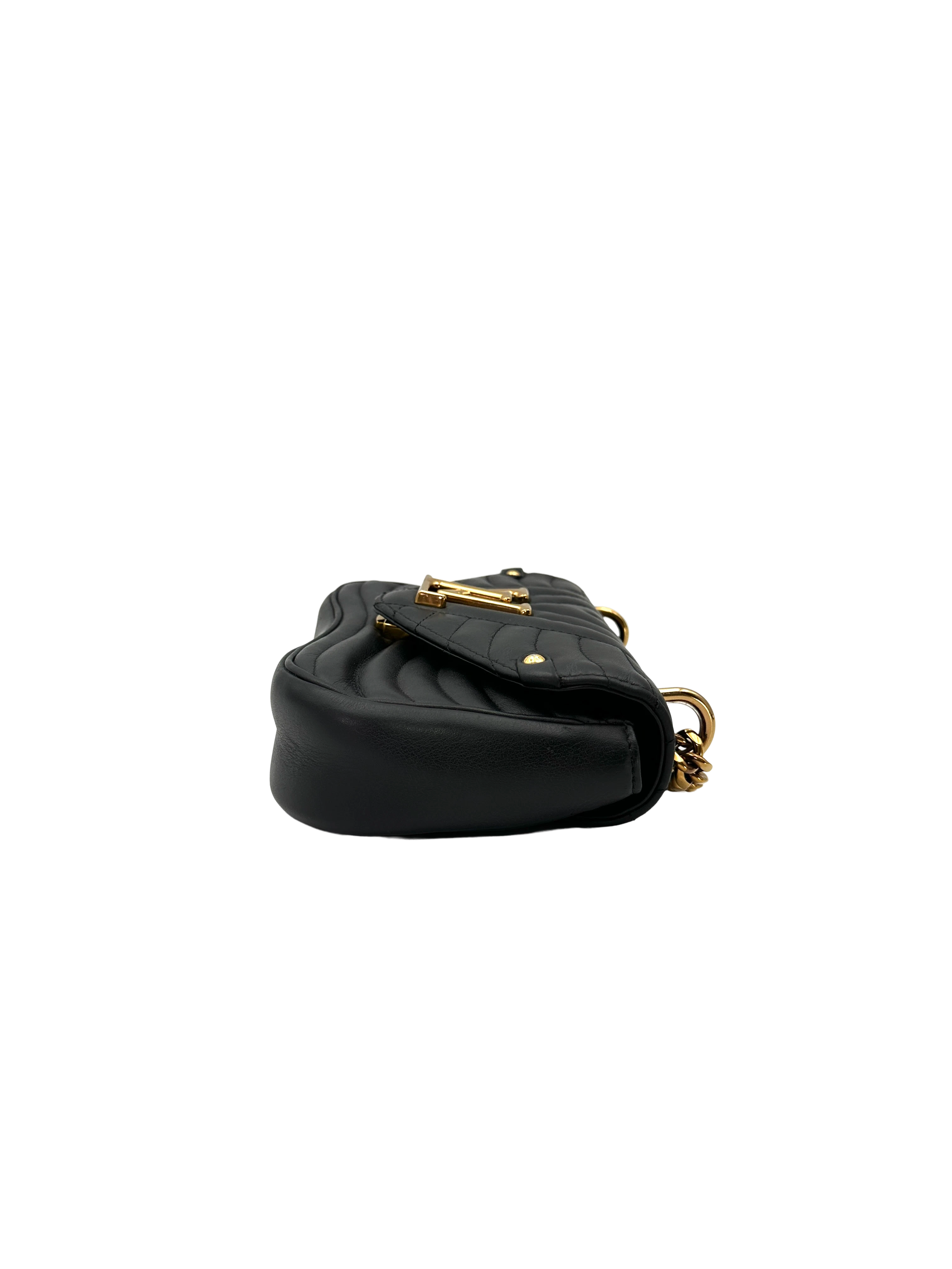 Louis Vuitton New Wave Black Chevron Quilted Leather Shoulder Bag LV3262