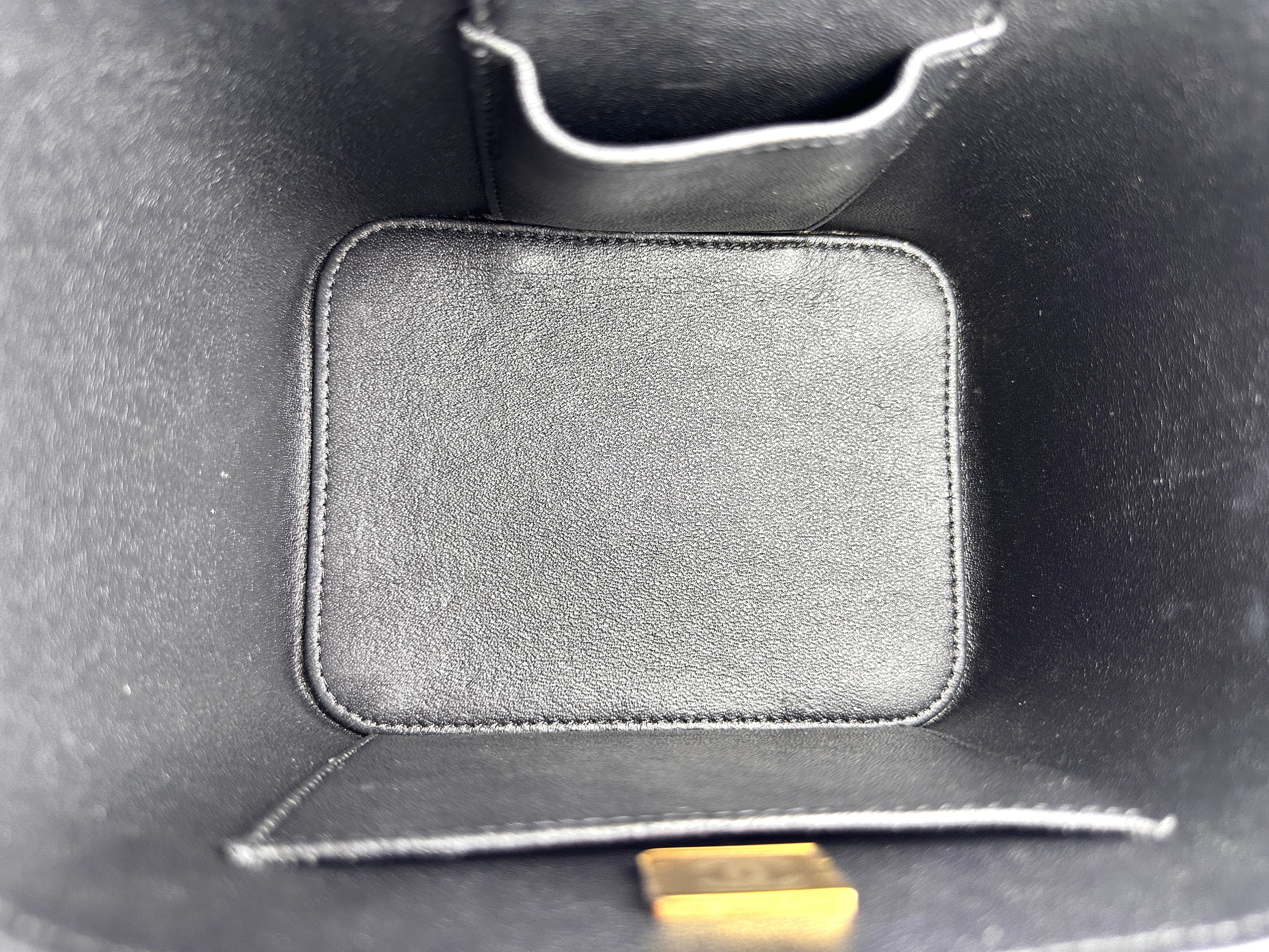 Chanel Black Quilted Leather Top Handle Vanity Case(UT***5J) CC2487